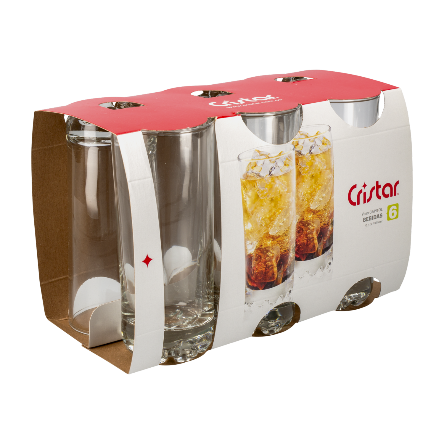 Set De Vasos Capitol Bebidas 6X311 Ml CRISTAR 0422CL