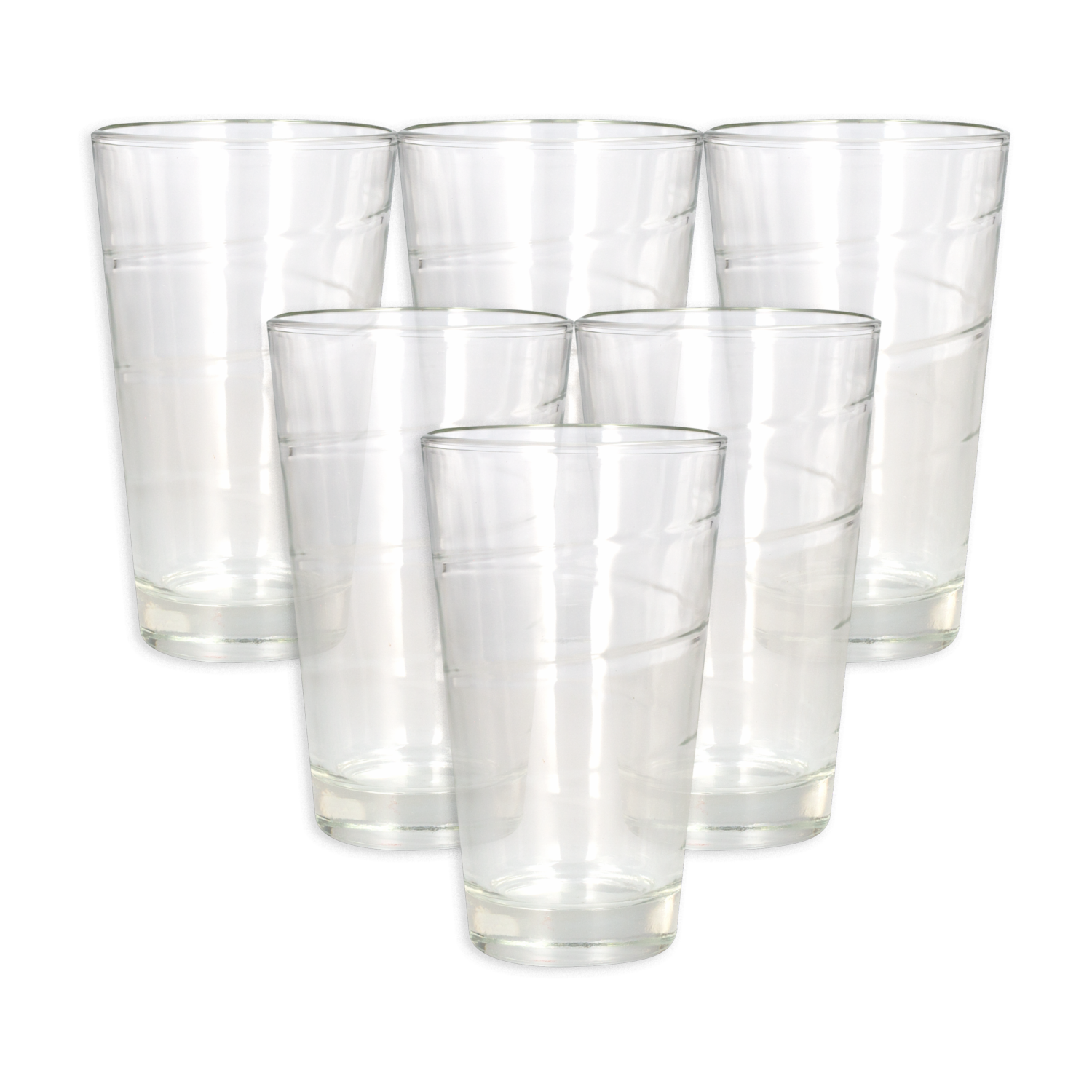 Vaso De Cristal Spiral Bebidas 6×385 Ml CRISTAR 0617CL