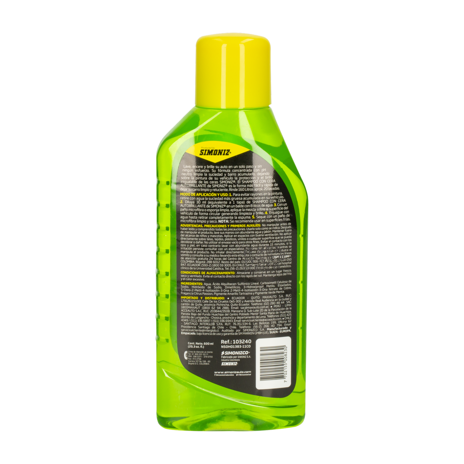 Shampoo De Cera 600Cc SIMONIZ Unidad