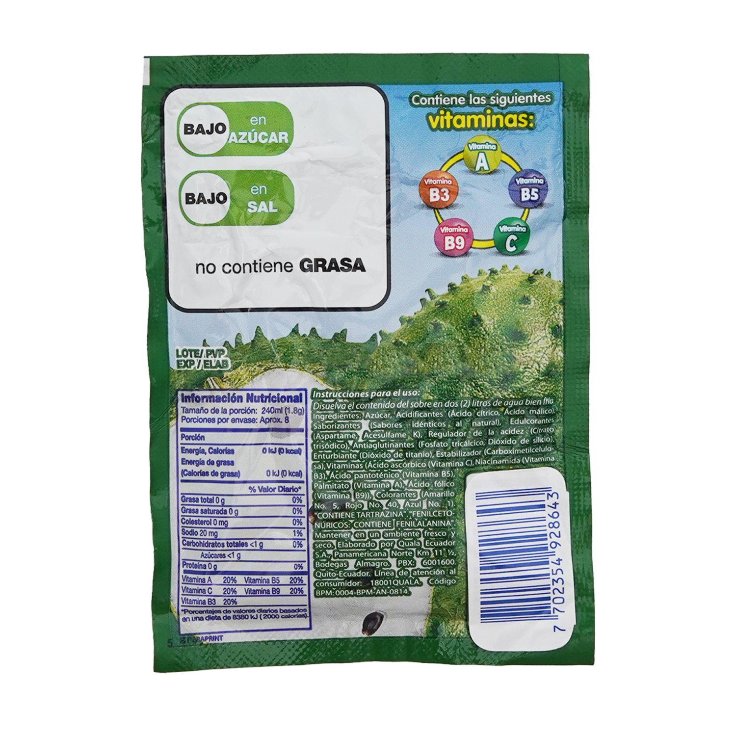 Jugo En Polvo Sabor  A Guanábana YA 15 g