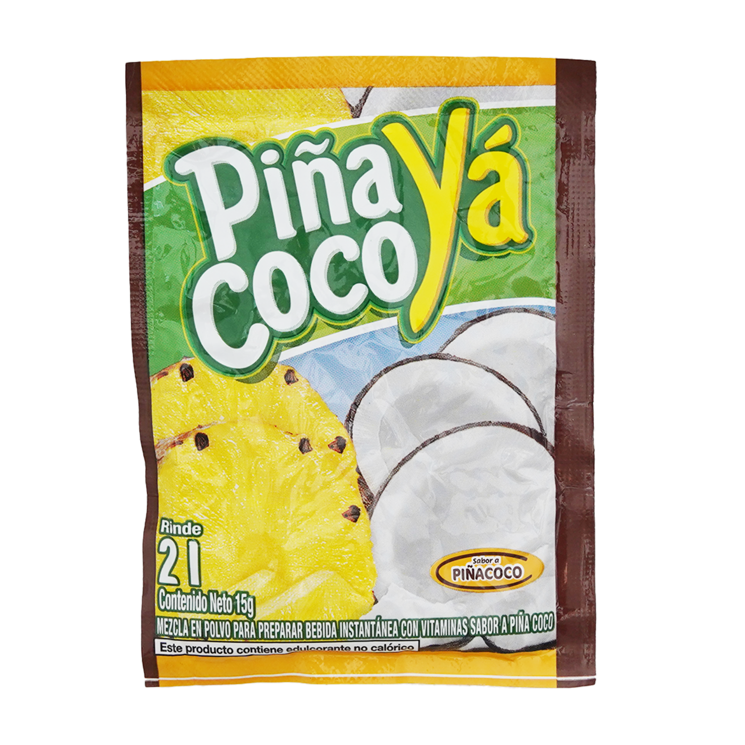 Jugo Concentrado En Polvo Sabor A Piña Coco YA 15 G
