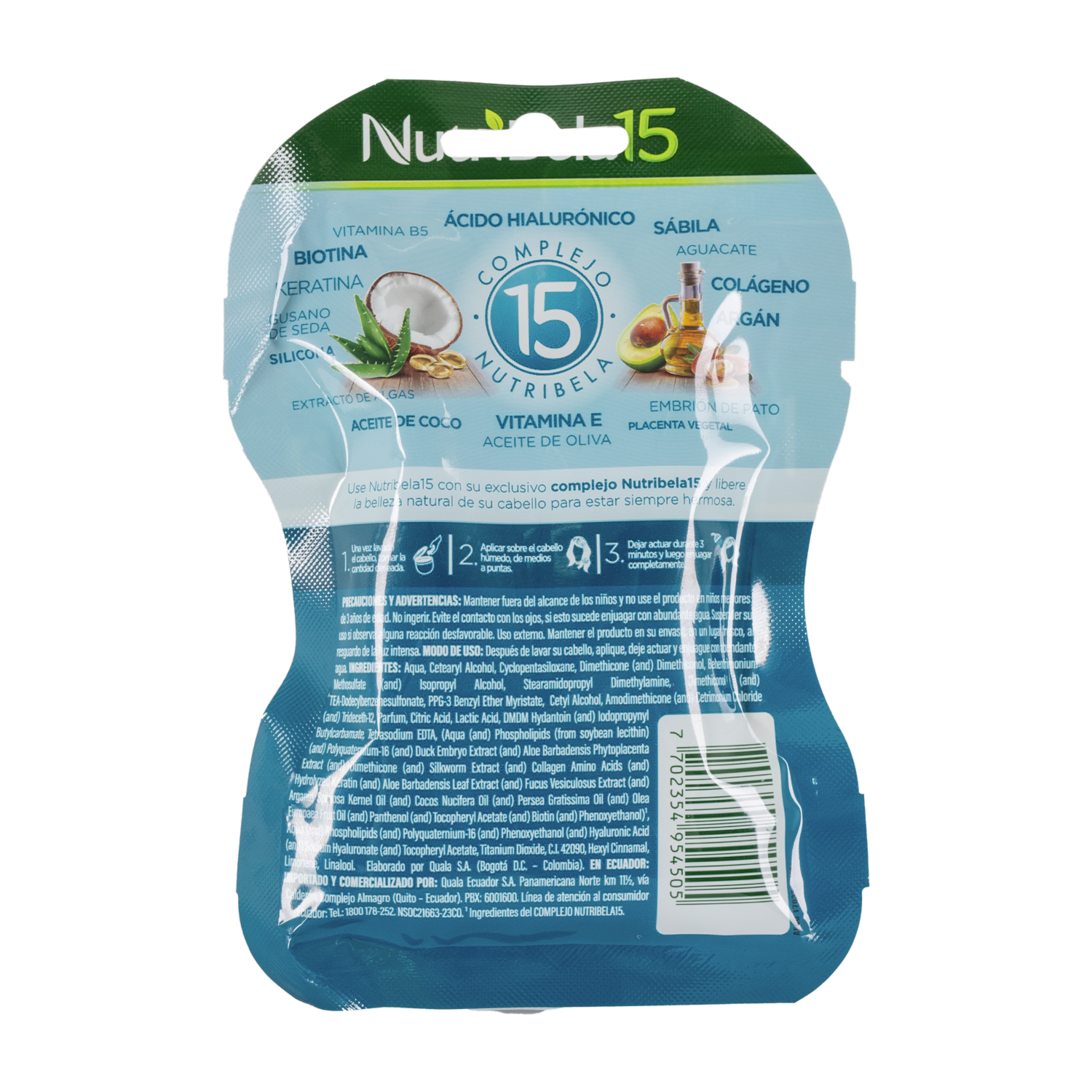 Tratamiento Capilar 15 Pro Hialuronico NUTRIBELA 70 Ml