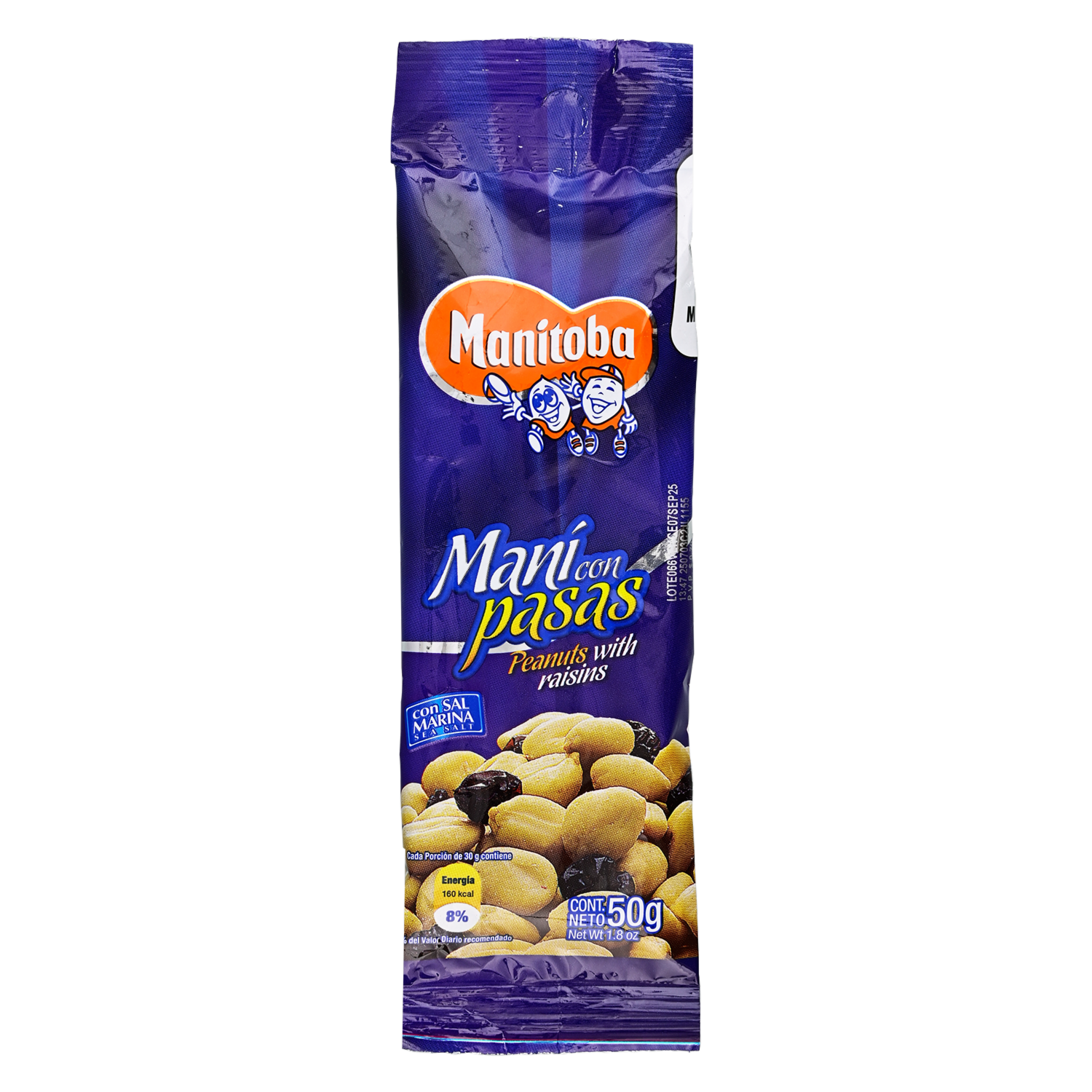 Maní Con Pasas MANITOBA 50 G