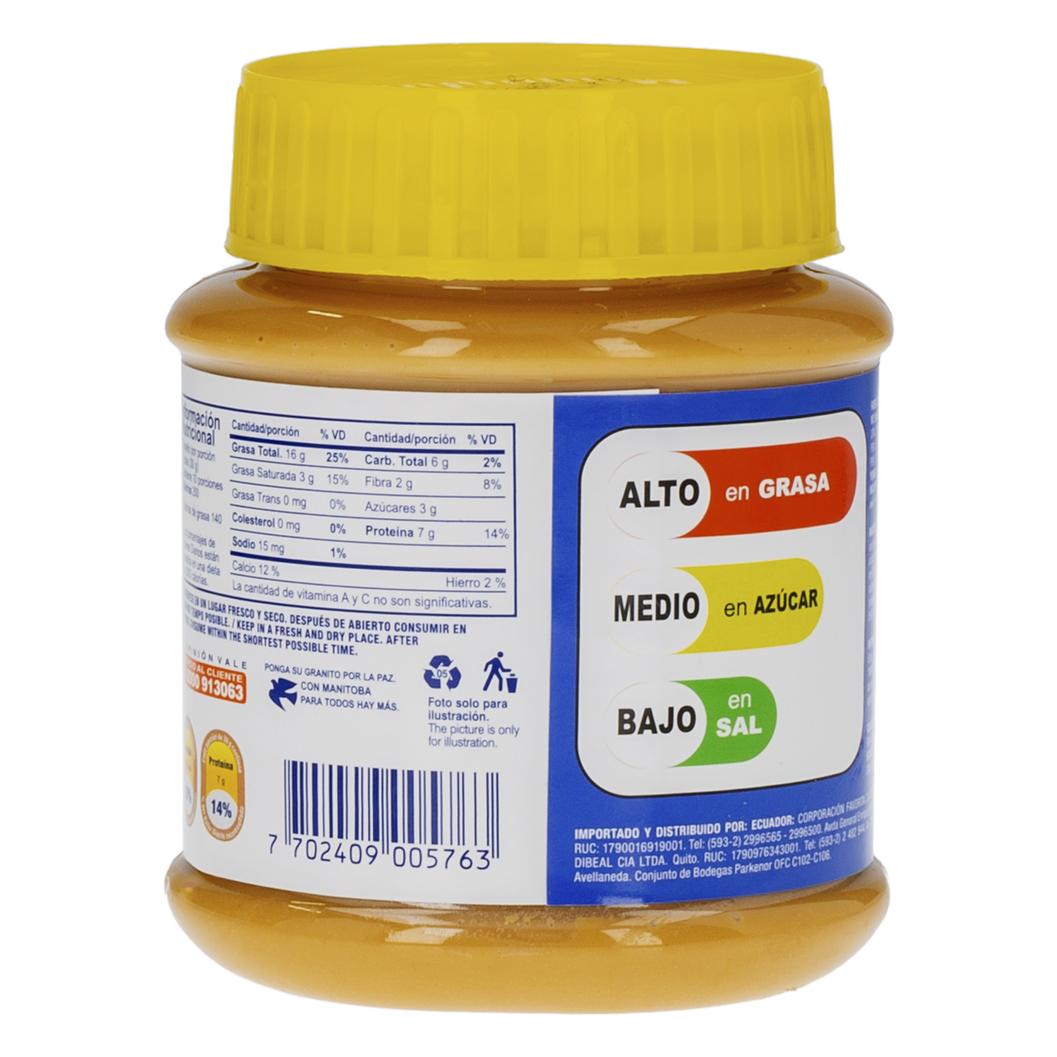 Mantequilla De Maní Untable MANITOBA 300 g
