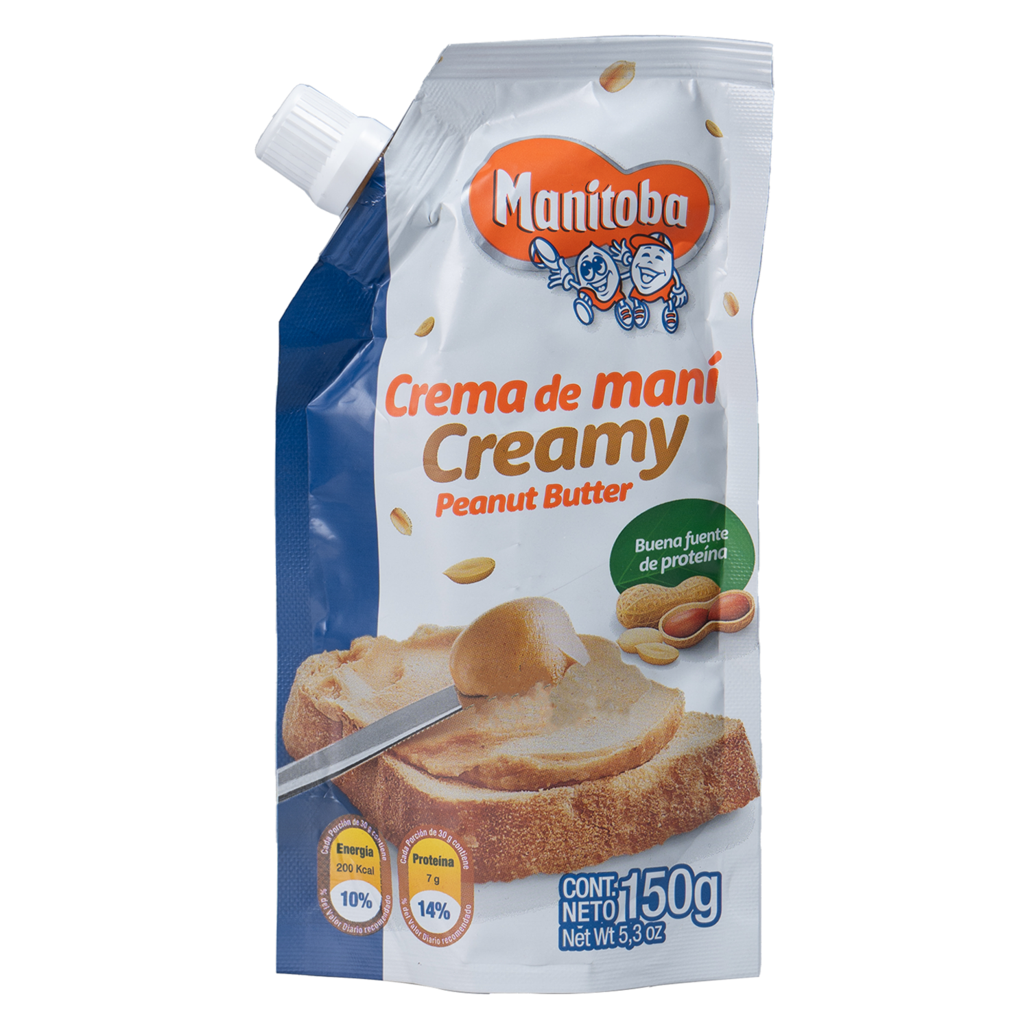 Crema De Maní Cremosa Sin Sal MANITOBA 150 G