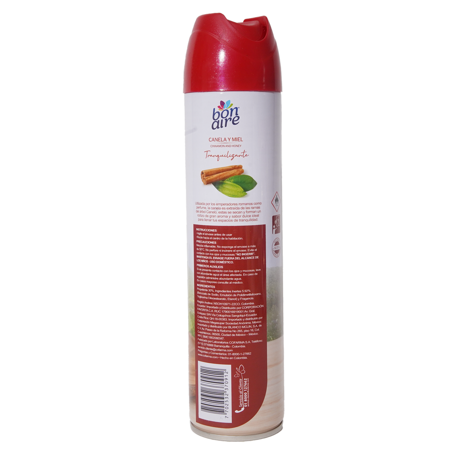 Ambientador En Aerosol Aroma Canela BONAIRE 400 Ml