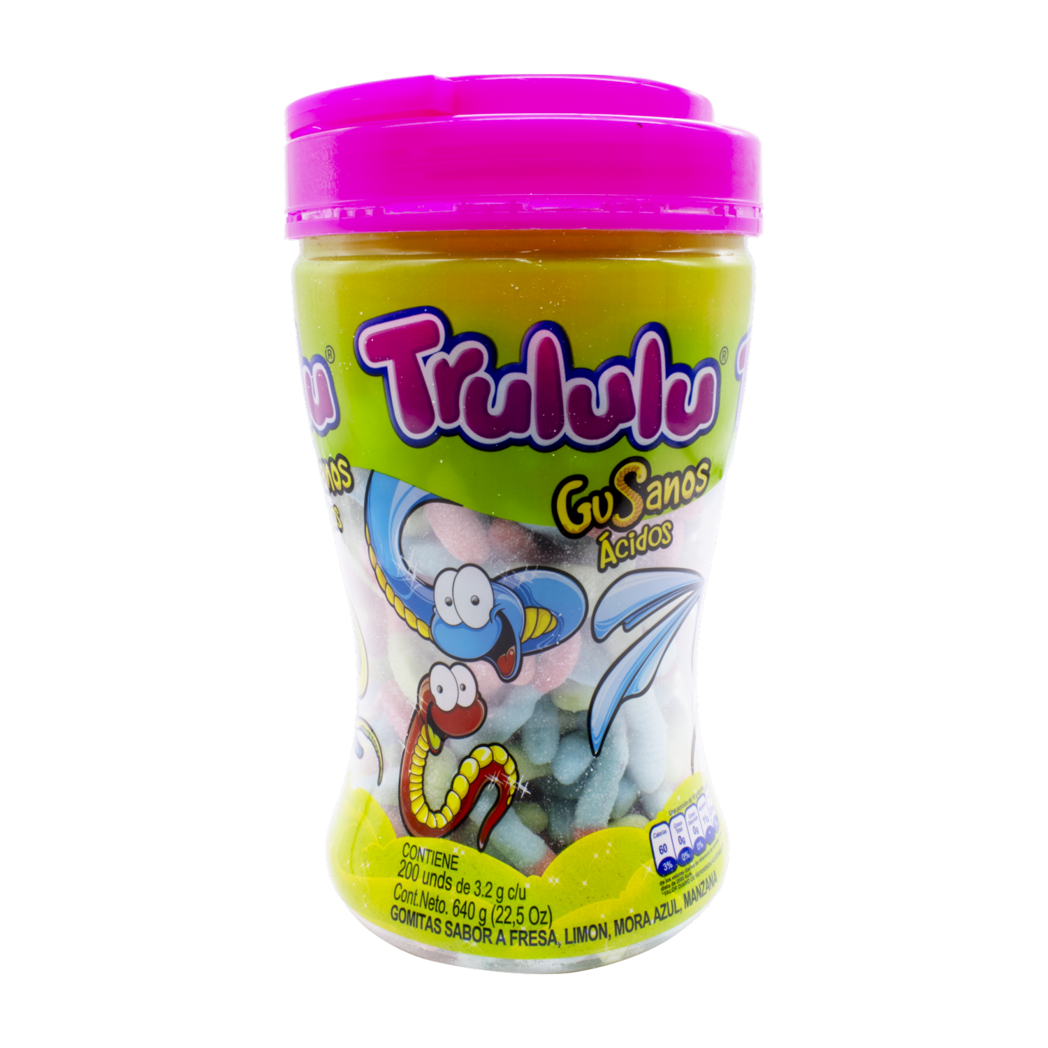Gomitas Gusanos Ácidos TRULULU 640 G