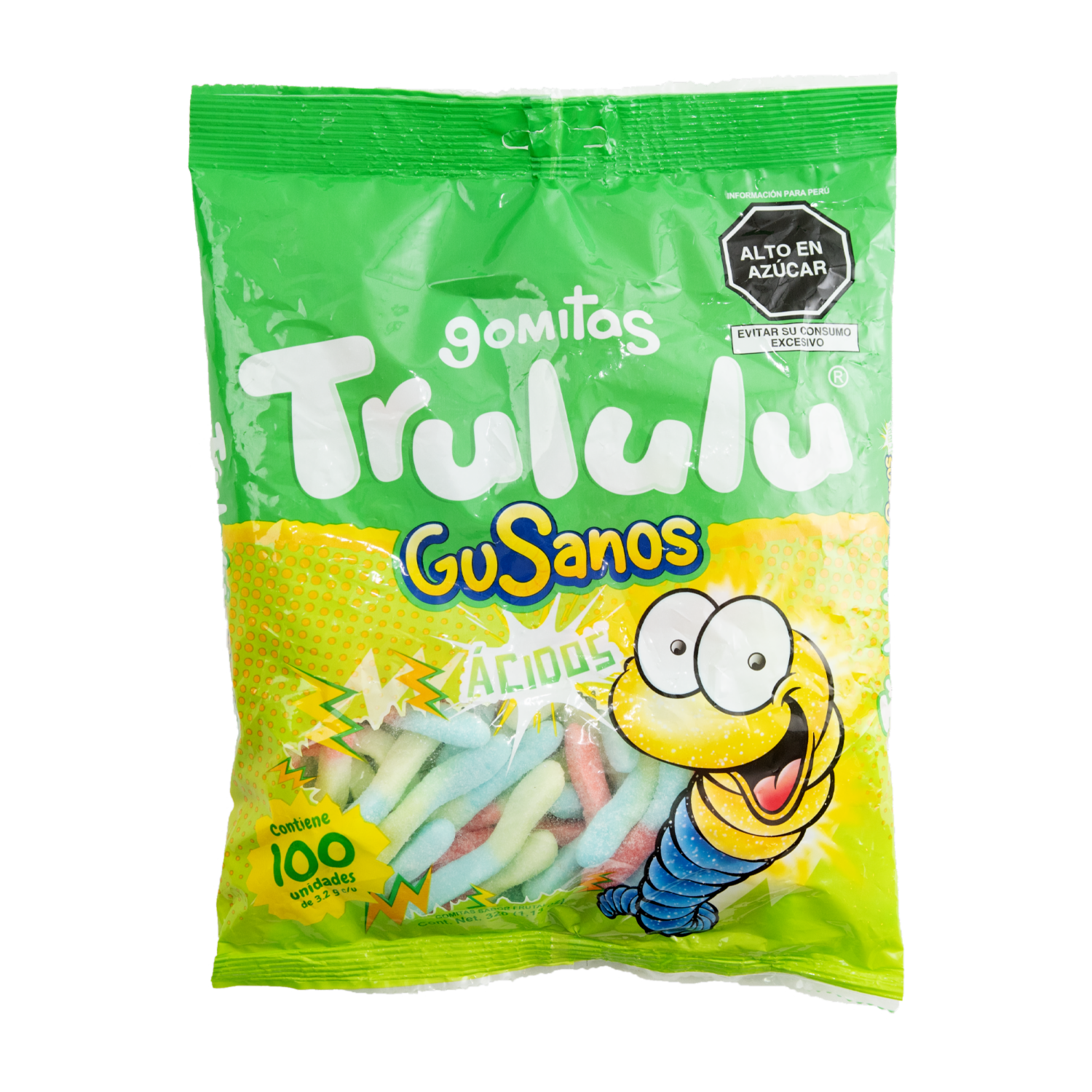 Gomitas Gusanos Ácidos TRULULU 320 G