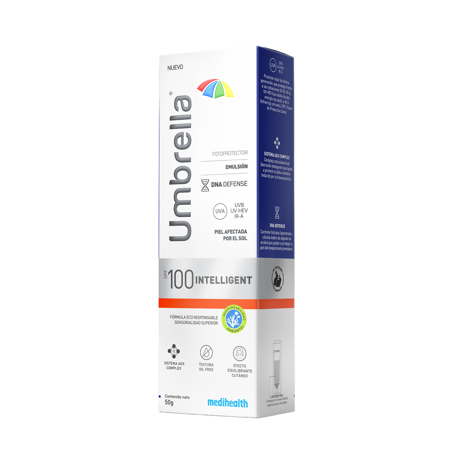 Protector Solar Intelligent Anti Age Fluido Spf100 UMBRELLA 50 G
