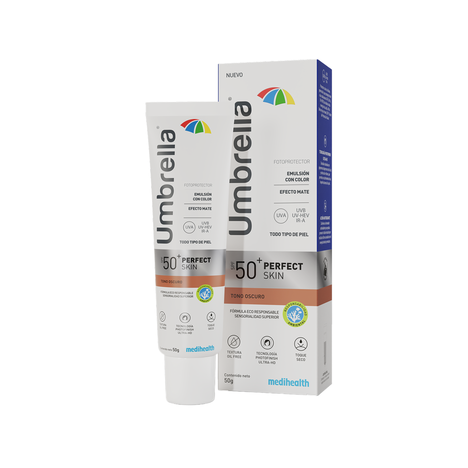 Protector Solar Base Fluida Oscuro Spf50 UMBRELLA 50 G