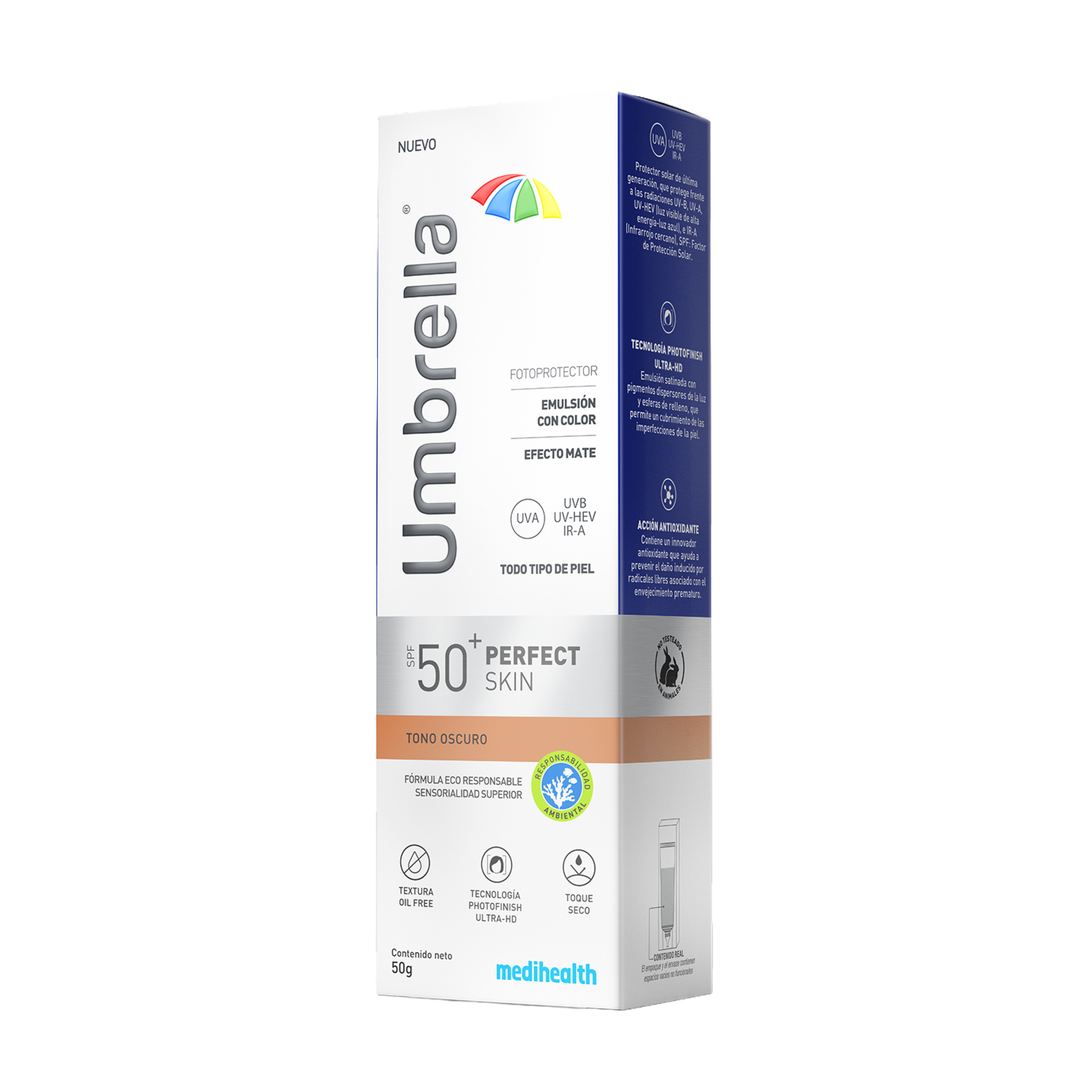 Protector Solar Base Fluida Oscuro Spf50 UMBRELLA 50 G