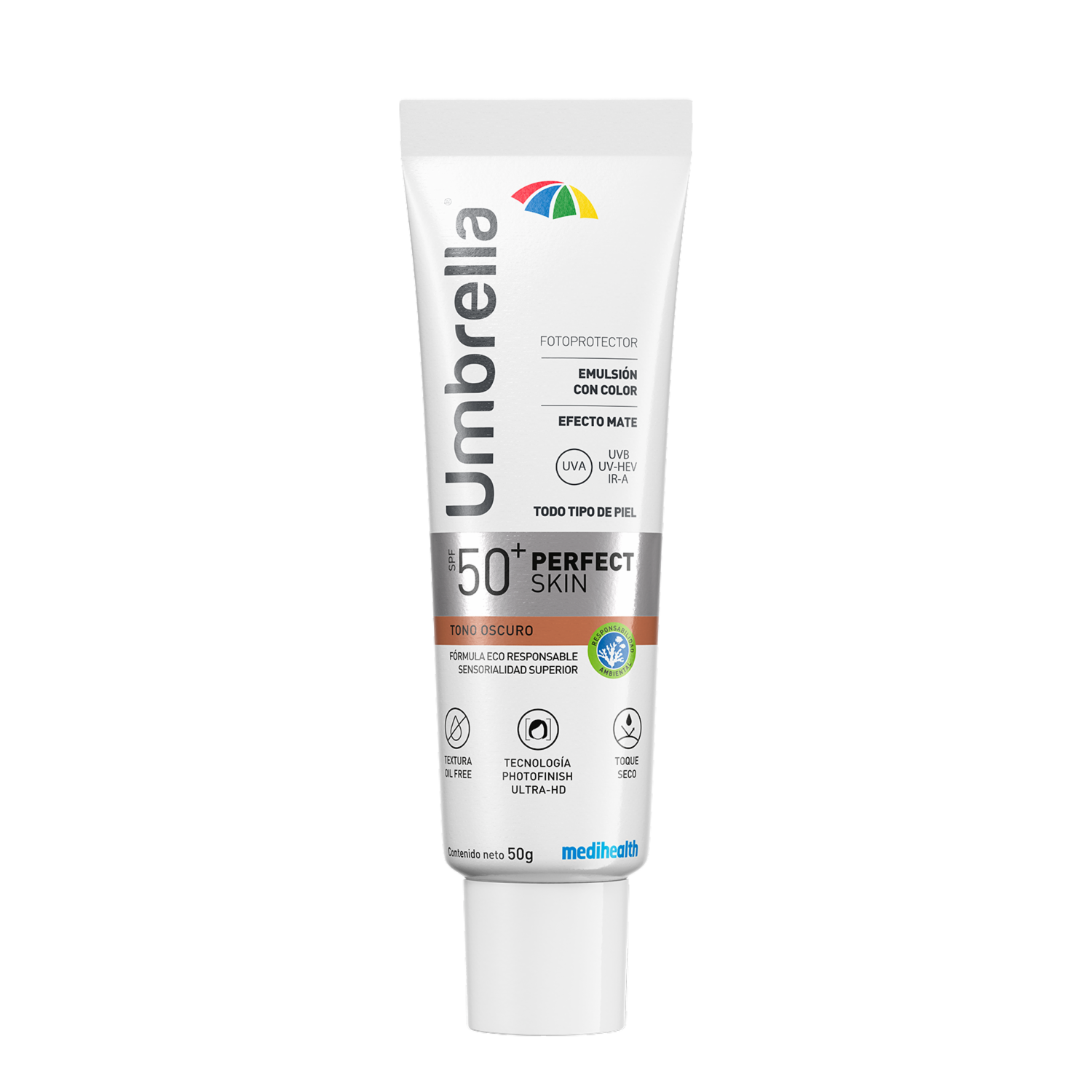Protector Solar Base Fluida Oscuro Spf50 UMBRELLA 50 G