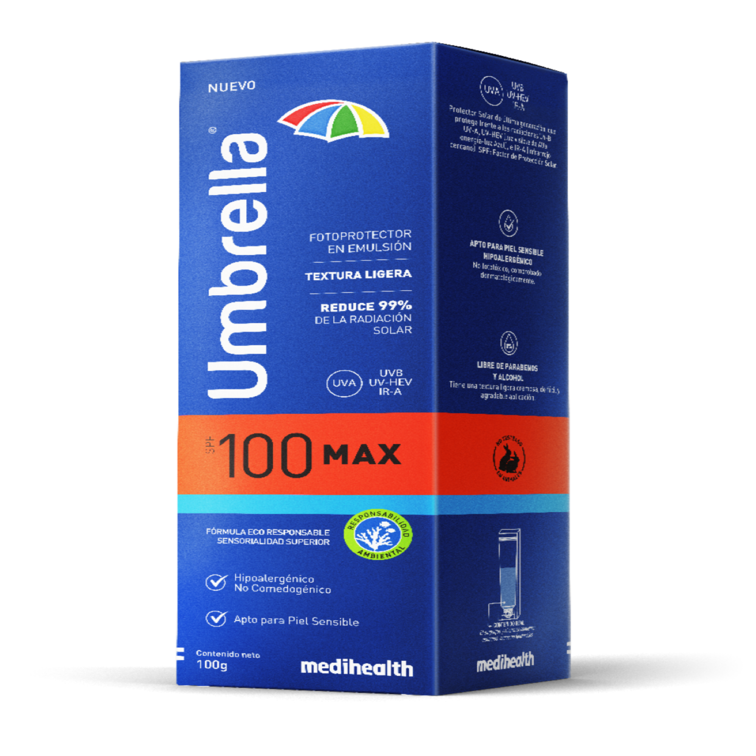 Protector Solar Facial Uva Spf100 UMBRELLA 100 G