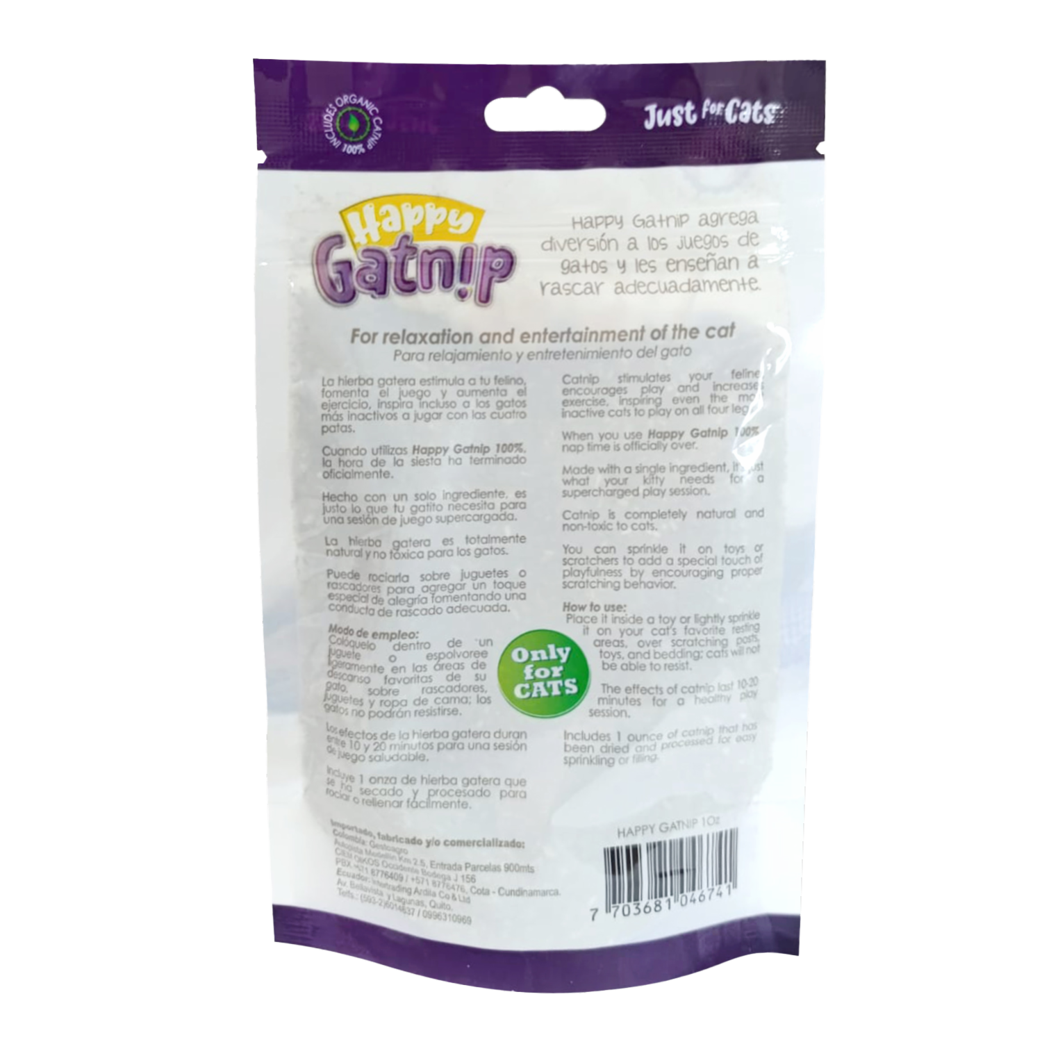 Catnip 100% Organico HAPPY GATNIP 28,35 G