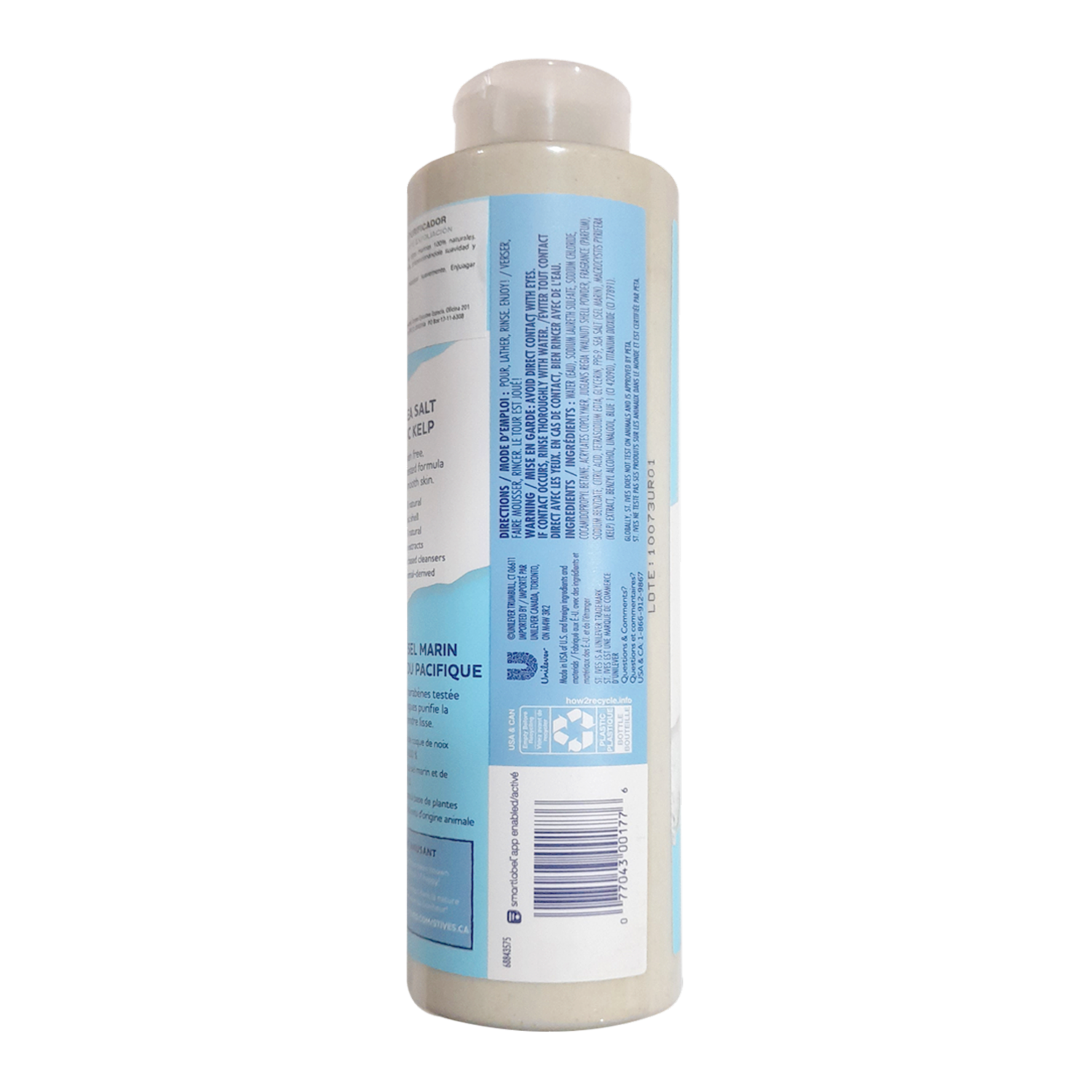 Jabón De Ducha Exfoliante Sea Salt & Pacific Kelp ST. IVES 650 Ml