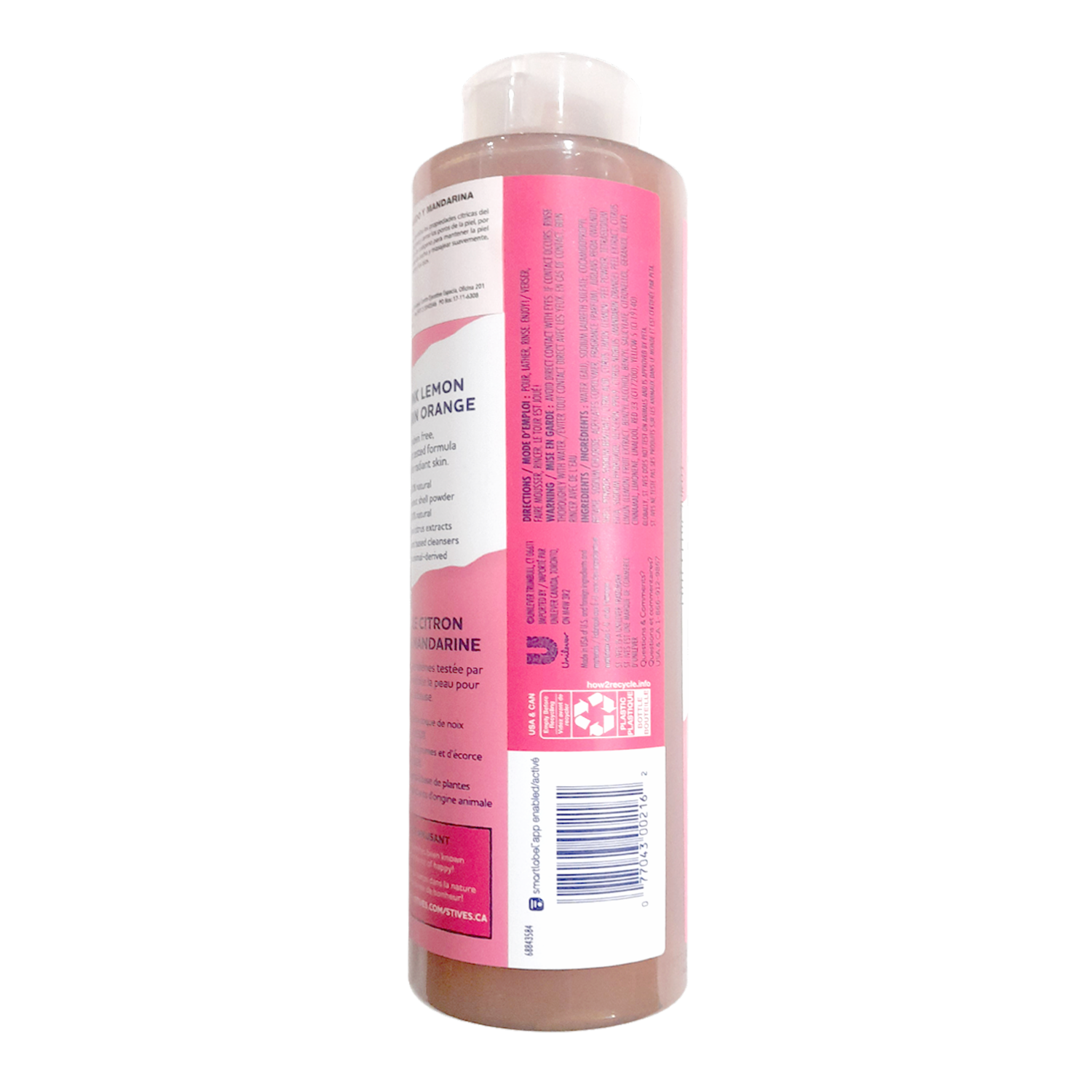 Jabón De Ducha Exfoliante Limón Rosado Y Naranja Mandarina ST. IVES 650 Ml