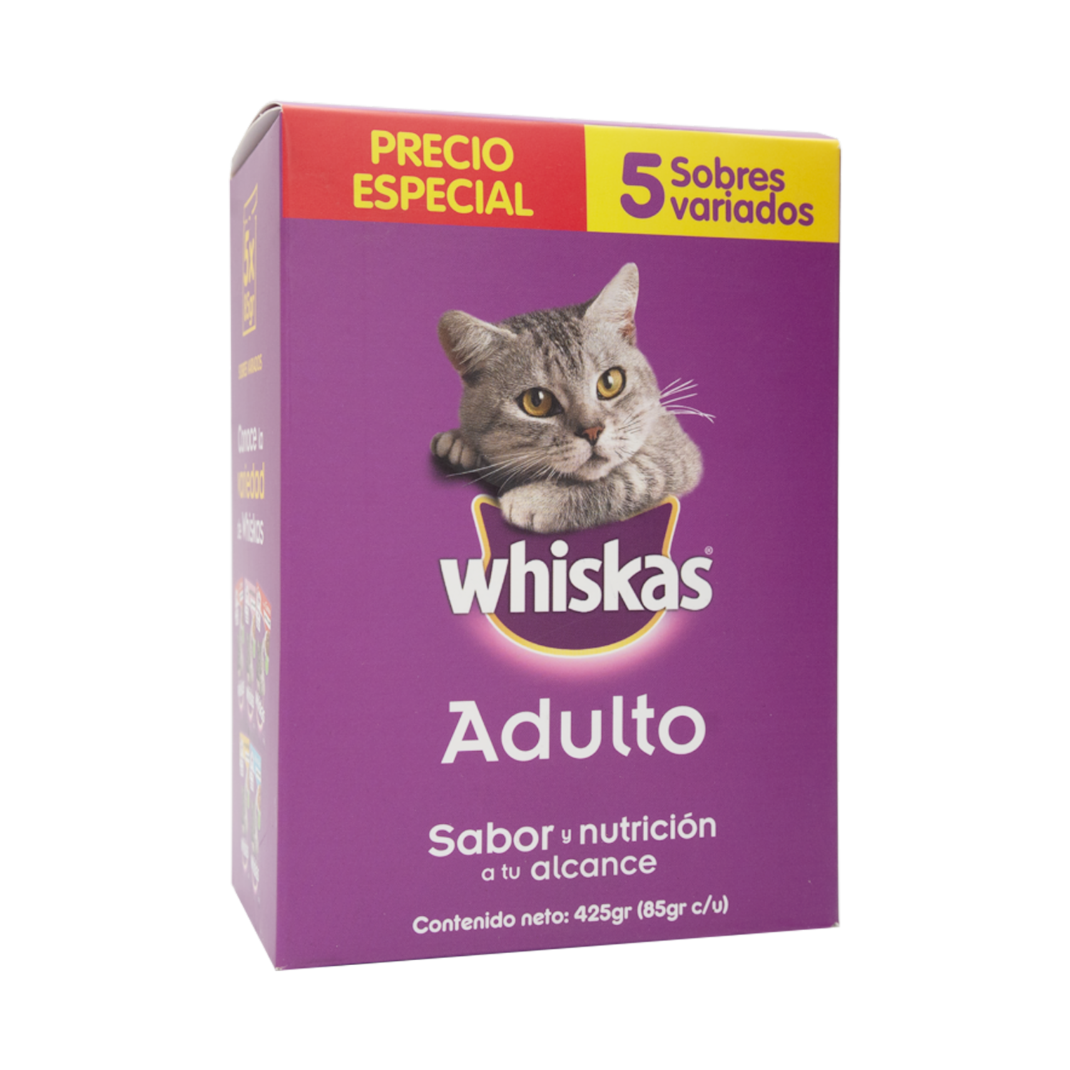 Alimento Húmedo Para Gatos Adultos Mix Sobres WHISKAS Pack 500 G