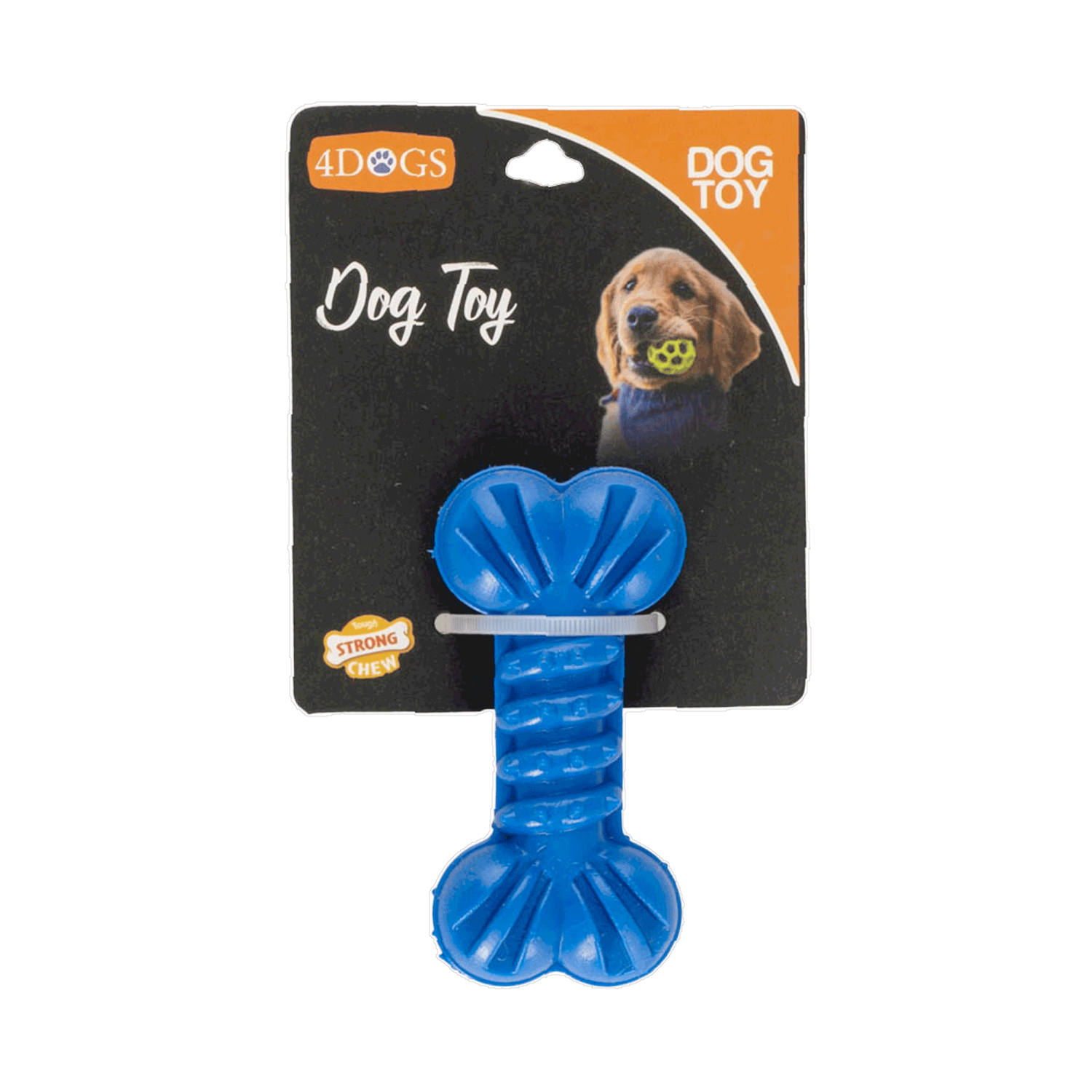 Juguete De Perro Hueso Eco Color Azul 4DOGS Mediano