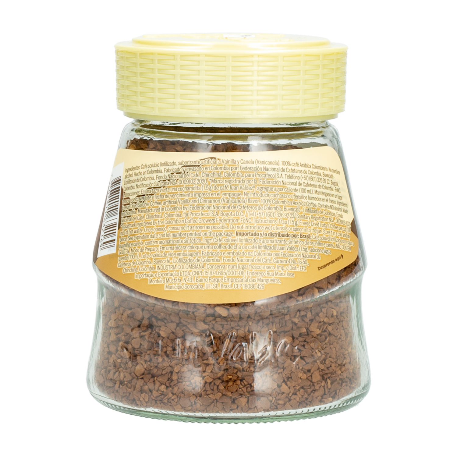 Café Instantáneo Vainilla Y Canela JUAN VALDEZ 95 G