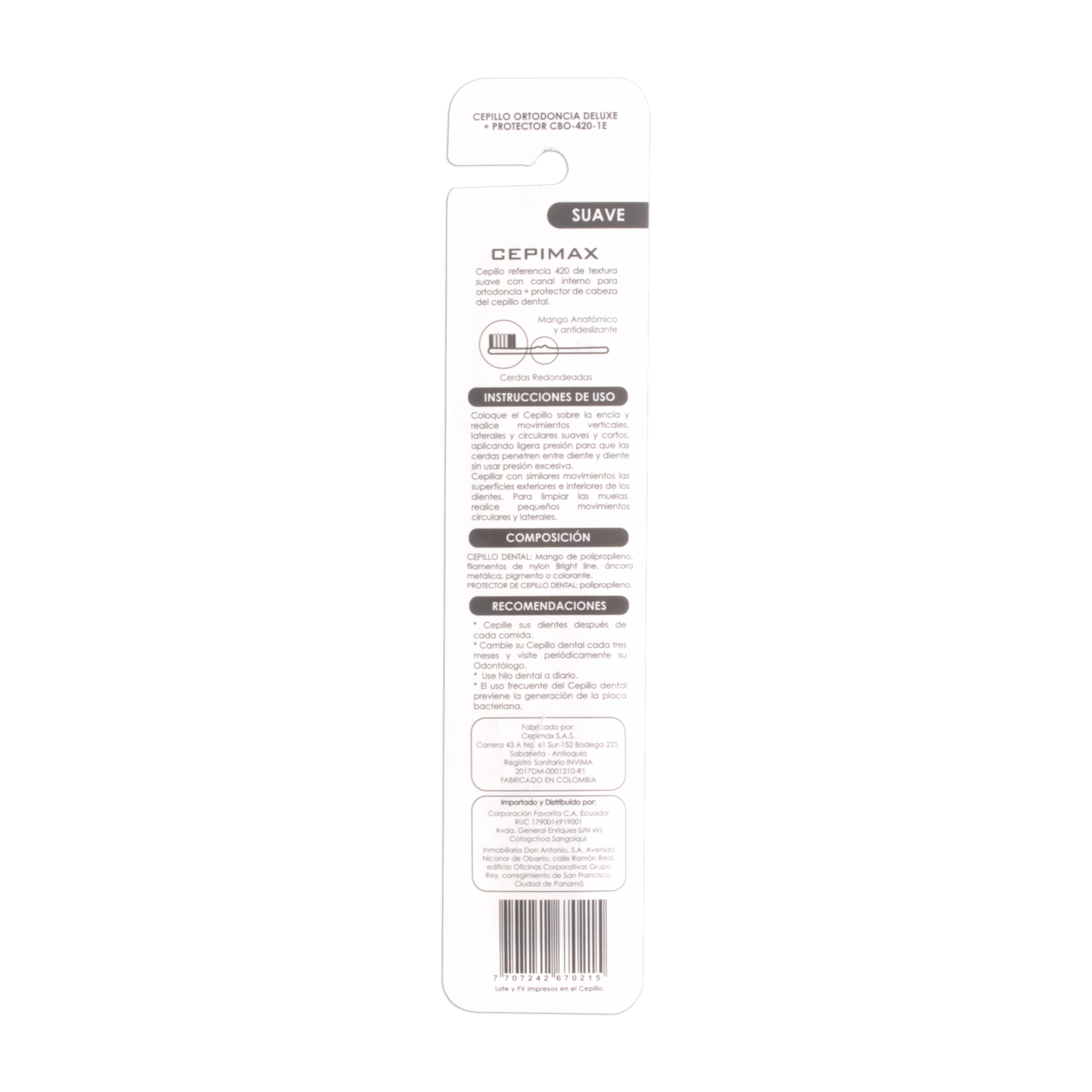 Cepillo De Ortodoncia Con Protector CEPIMAX Deluxe