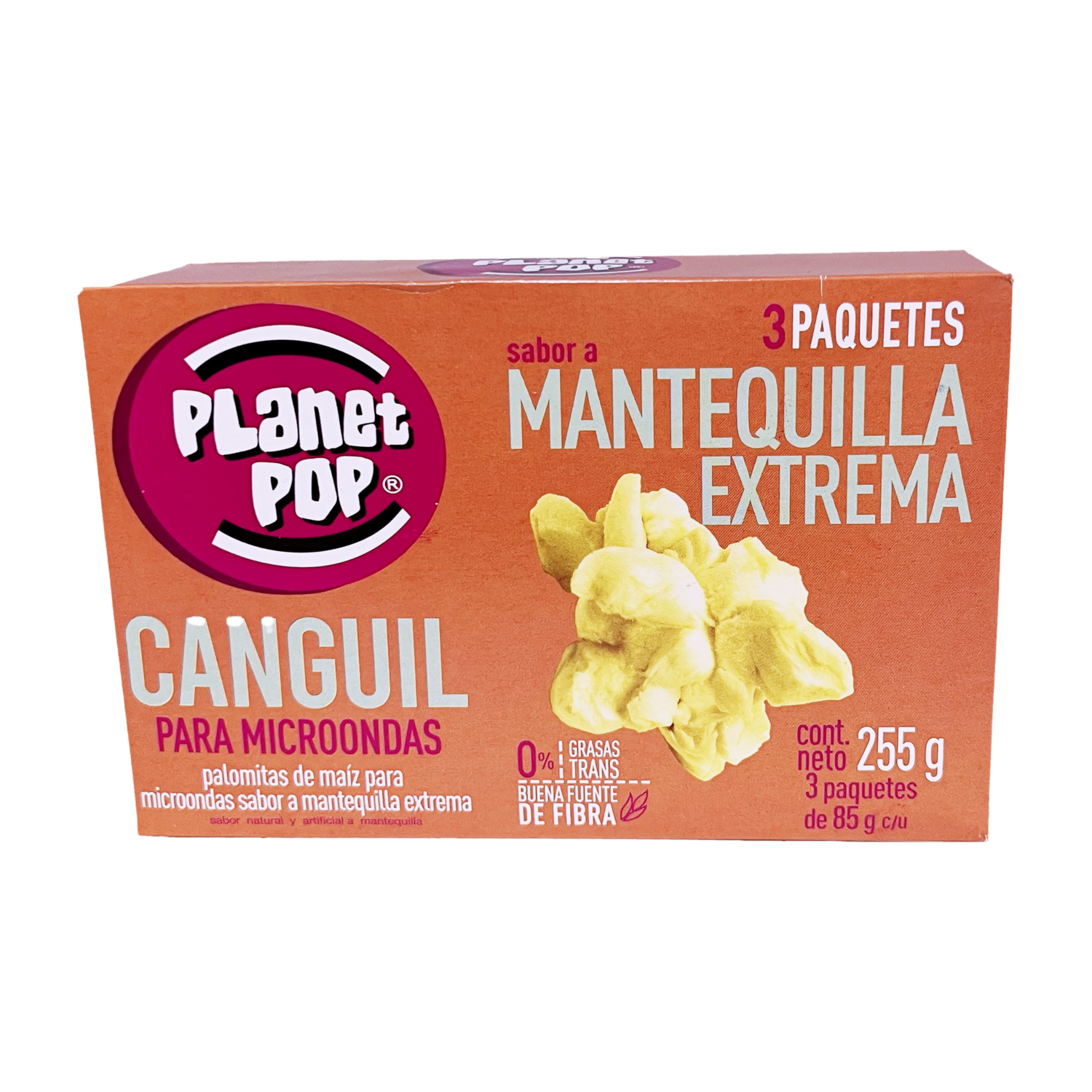 Canguil Para Microondas Con Extra Mantequilla PLANET POP 255 G