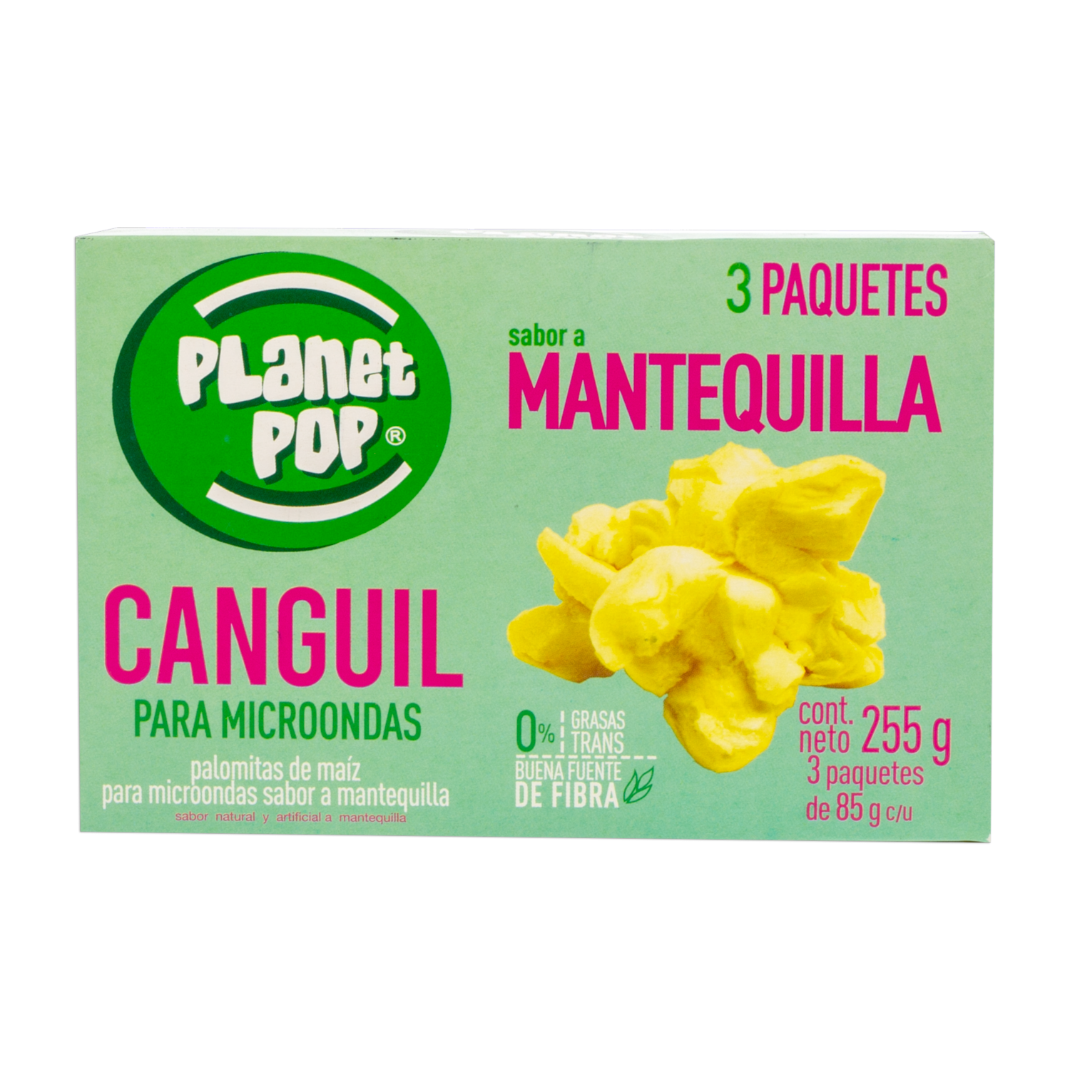 Canguil Para Microondas Con Mantequilla PLANET POP 255 G