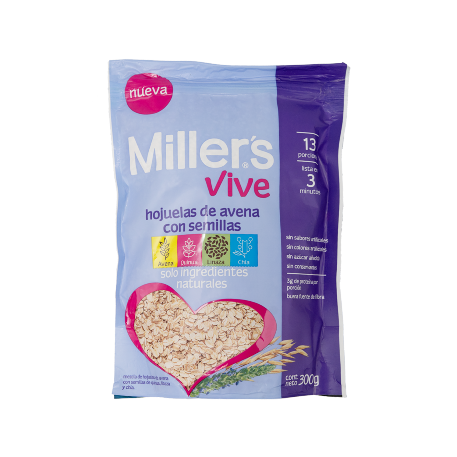 Avena En Hojuelas Con Semillas MILLER’S 300 G