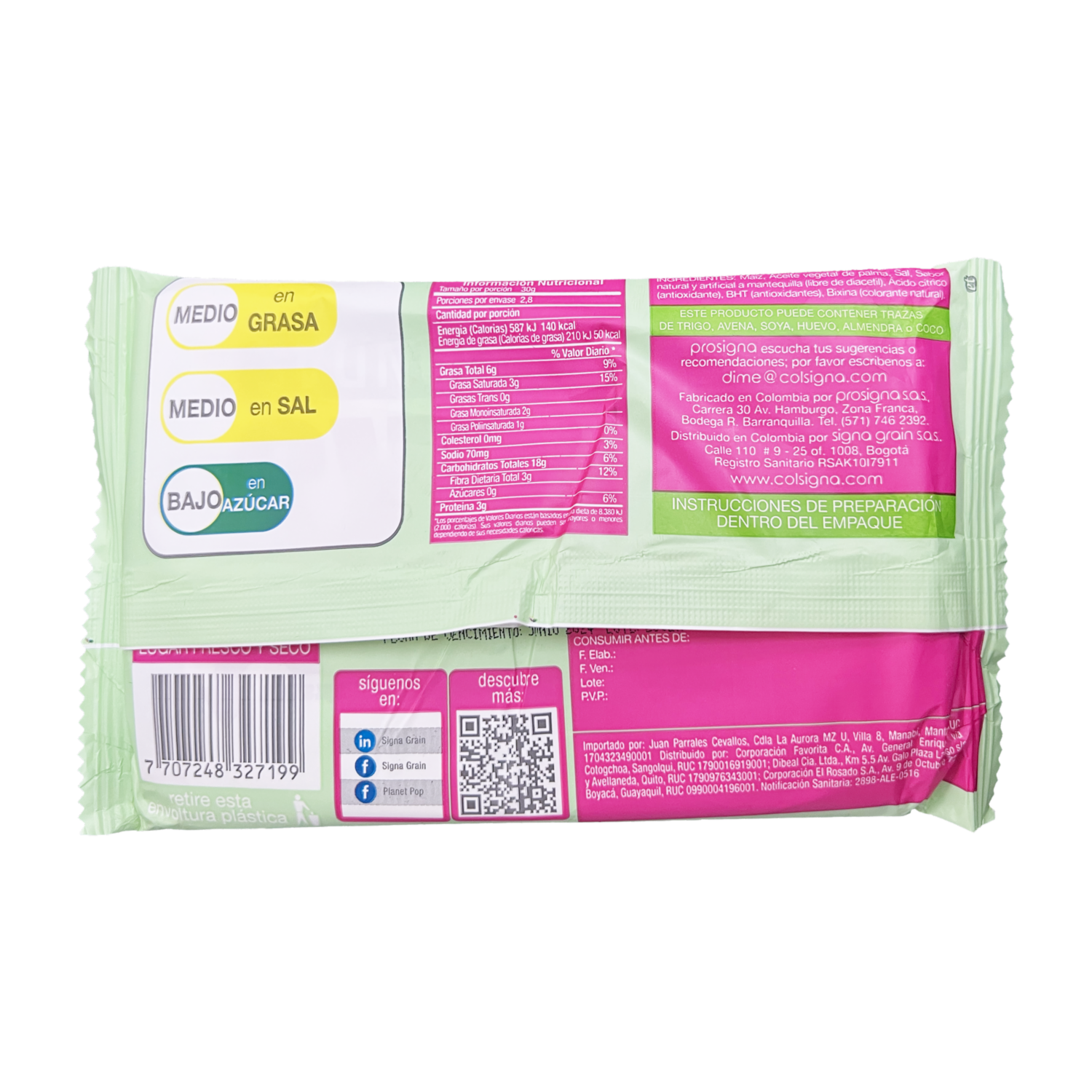 Canguil Para Microondas Con Mantequilla PLANET POP 85 G