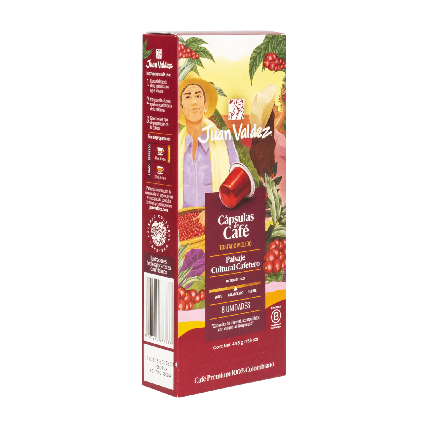 Café En Cápsulas Paisaje JUAN VALDEZ 44.80 G