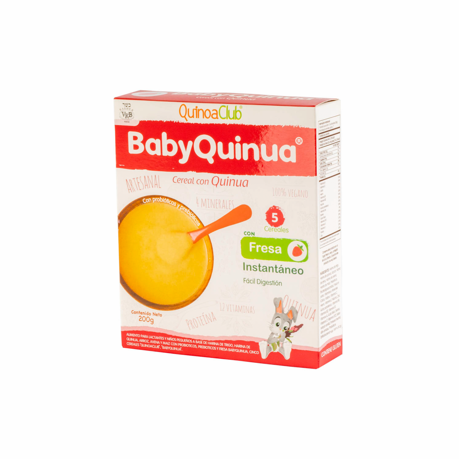 Cereal Infantil Quinoa Club De Fresa BABYQUINUA 200 g