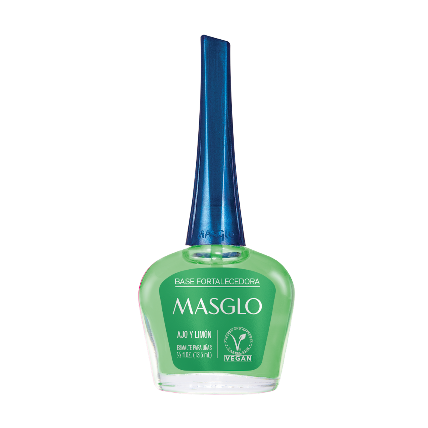 Tratamiento Para Uñas Base Fortalecedora De Ajo Y Limón MASGLO 13.5 Ml