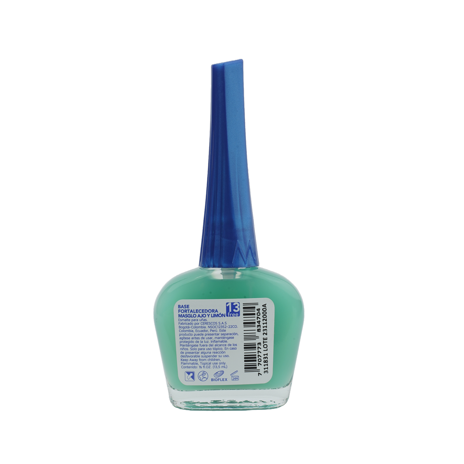 Tratamiento Para Uñas Base Fortalecedora De Ajo Y Limón MASGLO 13.5 Ml