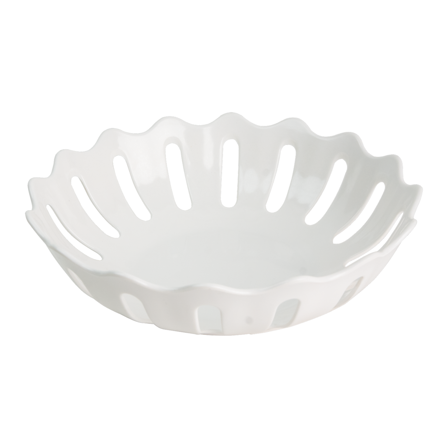Frutero En Ondas Blanco VAJILLAS SABANA 25,5 X 25,5 Cm