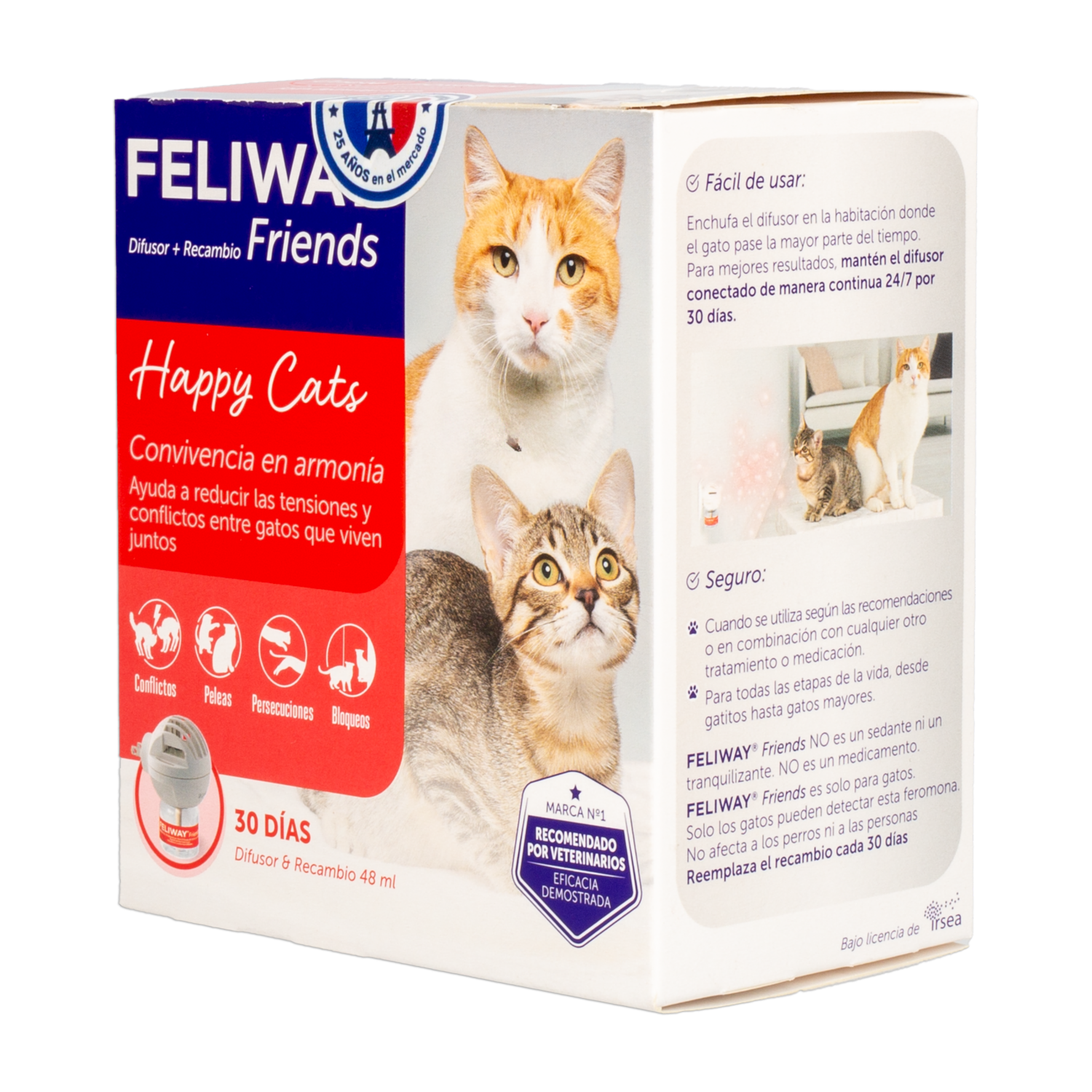 Difusor De Aroma Relajante Para Gatos ADAPTIL TRANSPORT 48 Ml