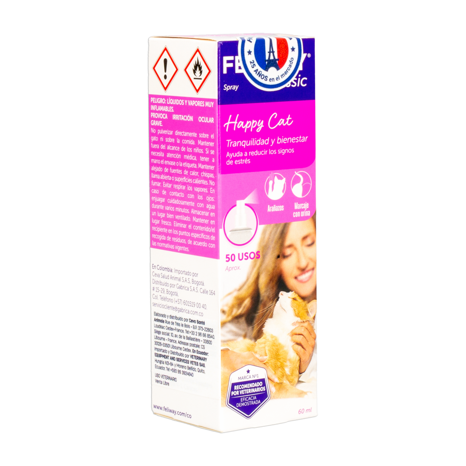 Spray Antiestrés Para Gatos ADAPTIL TRANSPORT 60 Ml
