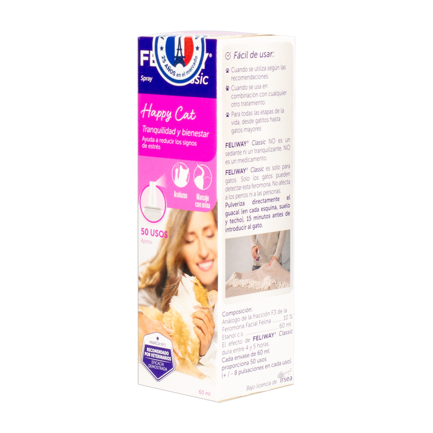 Spray Antiestrés Para Gatos ADAPTIL TRANSPORT 60 Ml