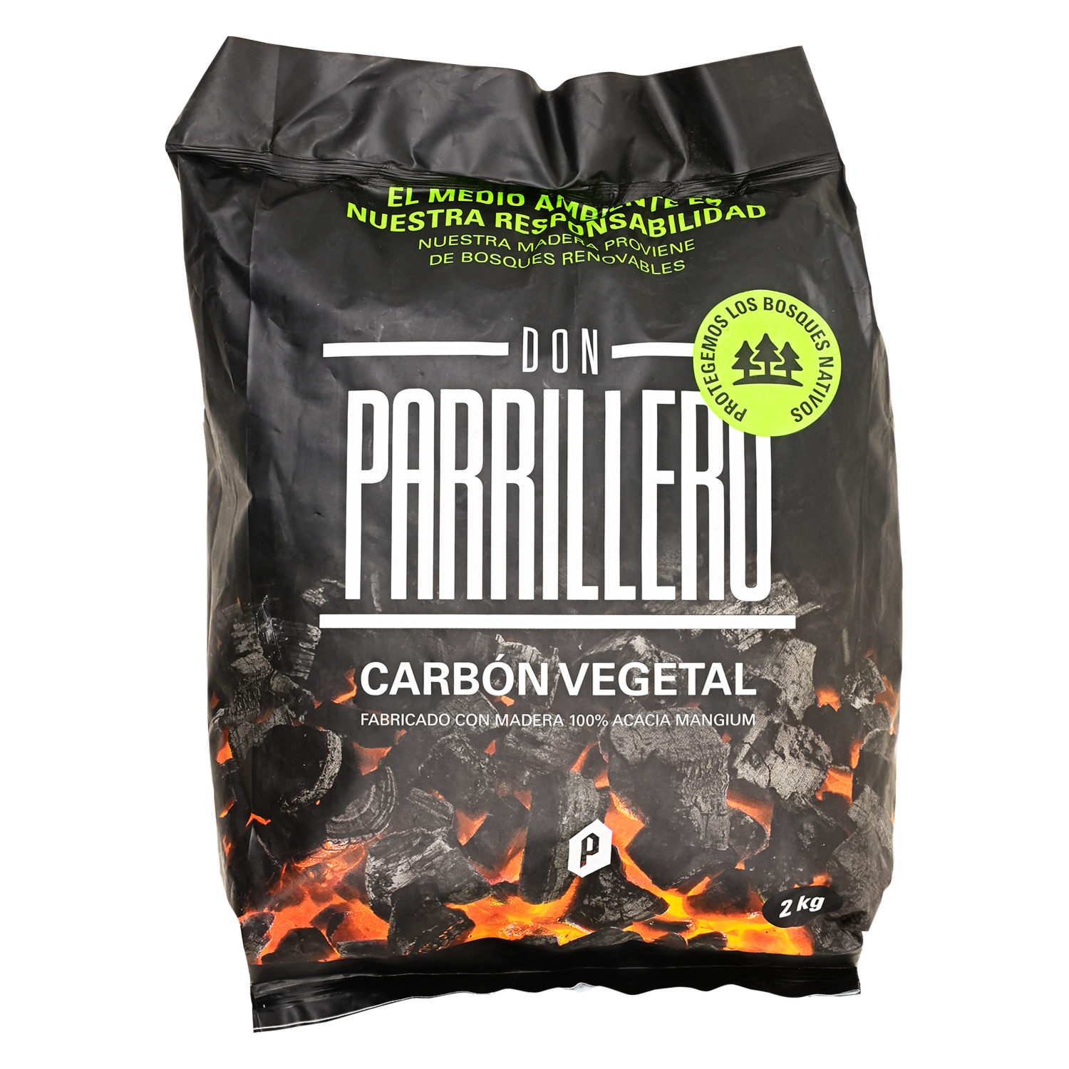 Carbón Vegetal DON PARRILLERO 2kg