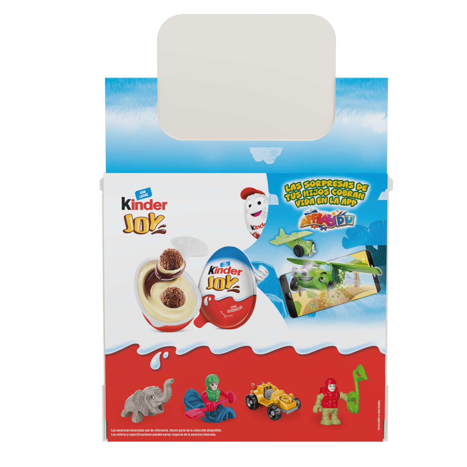 Huevo Sorpresa Azul De Leche Y Avellanas Con Bolitas Waffer KINDER JOY 12 X 20 G