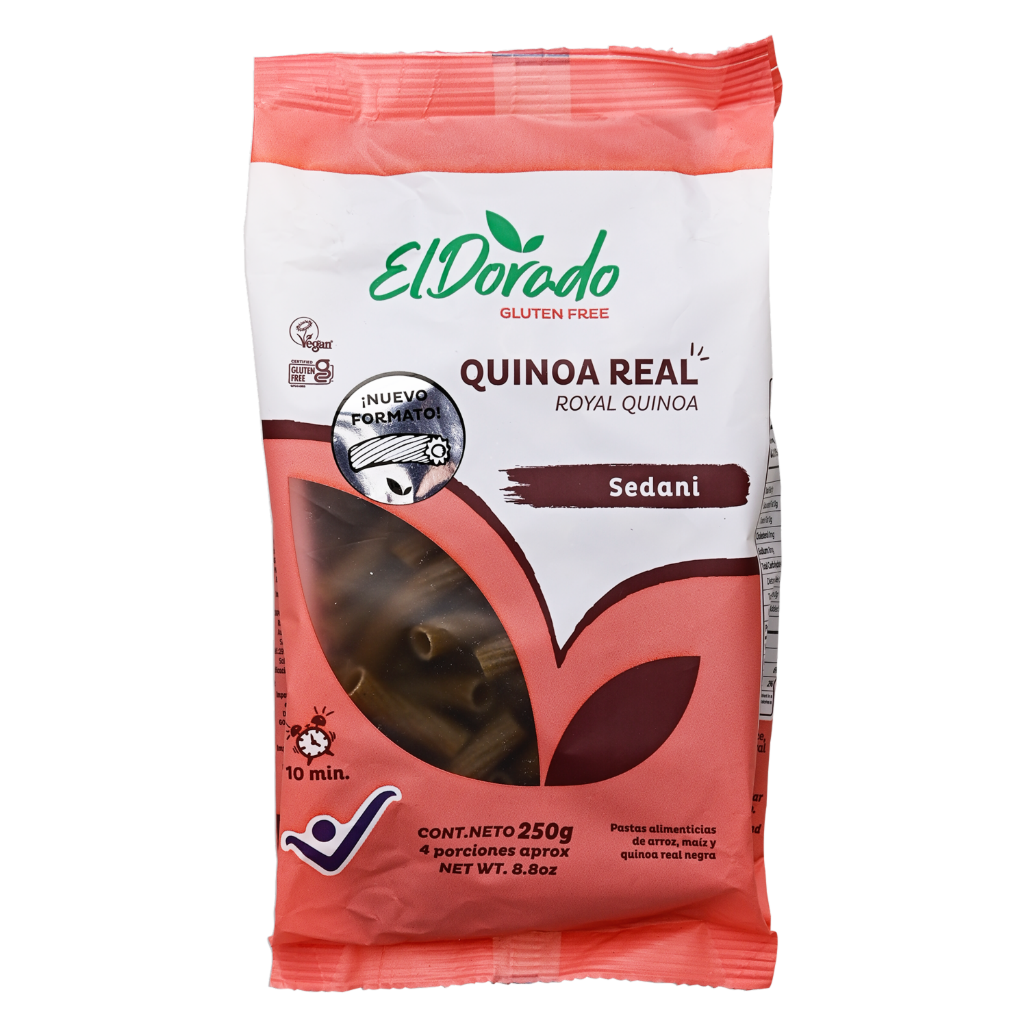 Pasta De Quinoa Real Sedani Sin Gluten EL DORADO 250  G
