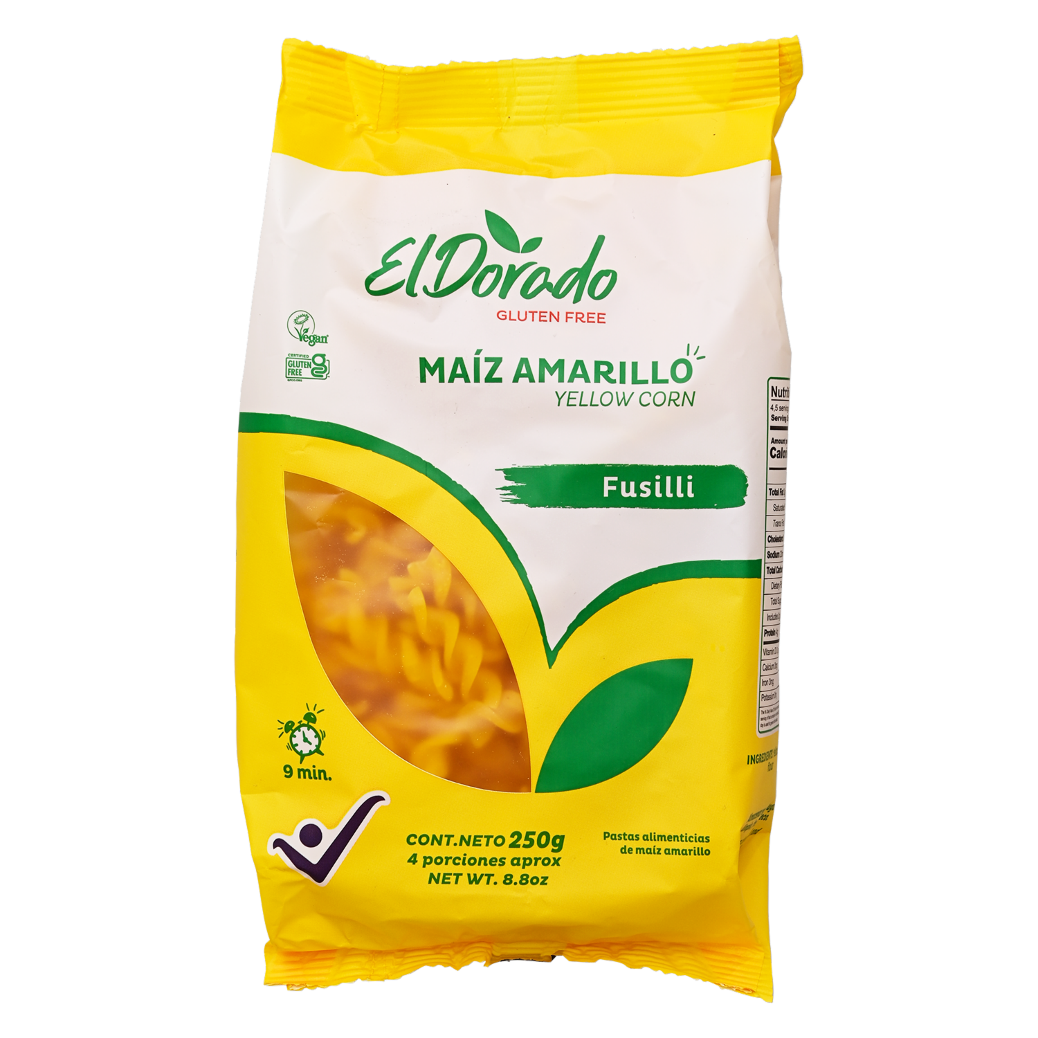 Fideo Pasta Fusilli Maíz EL DORADO 250  G