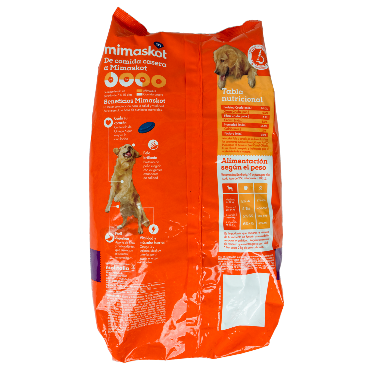 Alimento Para Perros Pollo Vegetales MIMASKOT 4 Kg