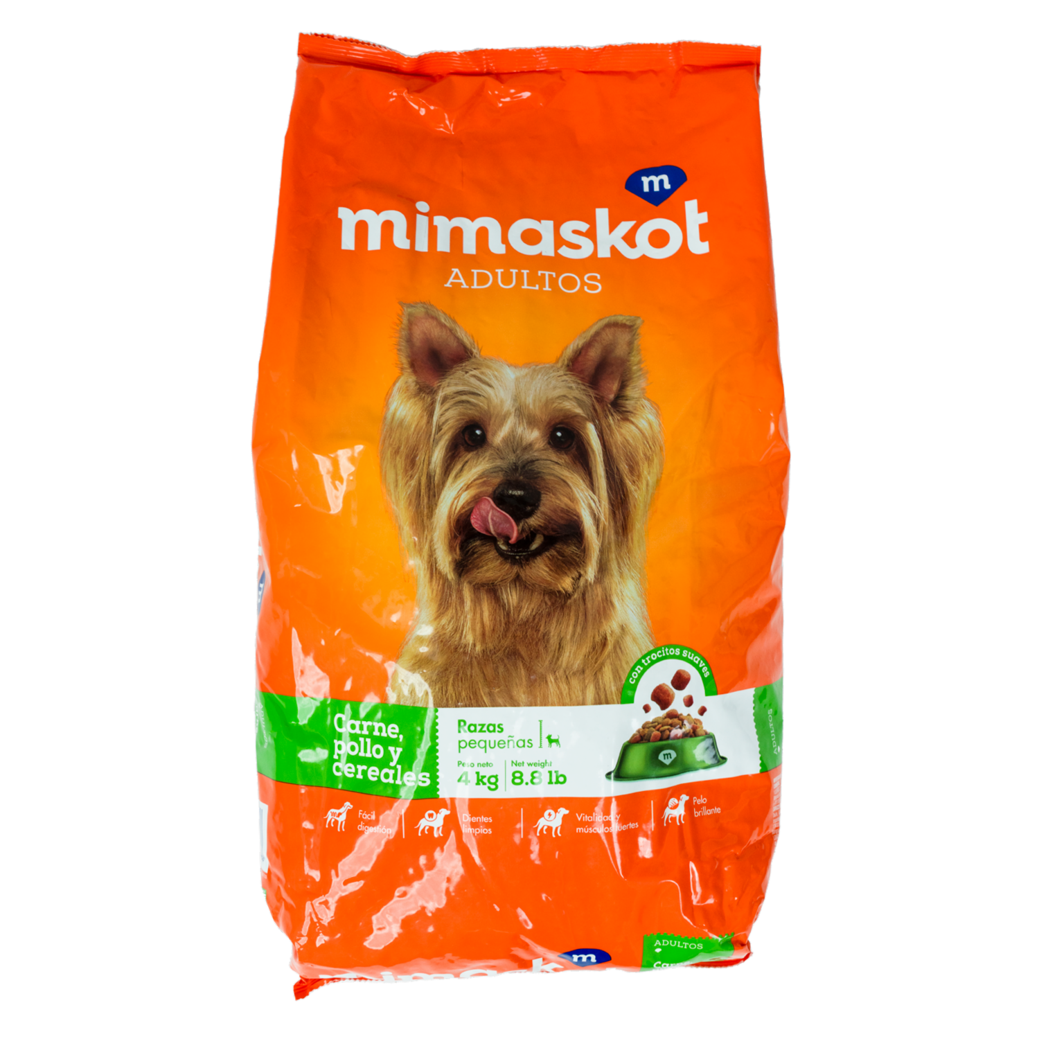 Alimento Para Perros Sabor A Carne Raza Pequeña MIMASKOT 4 Kg