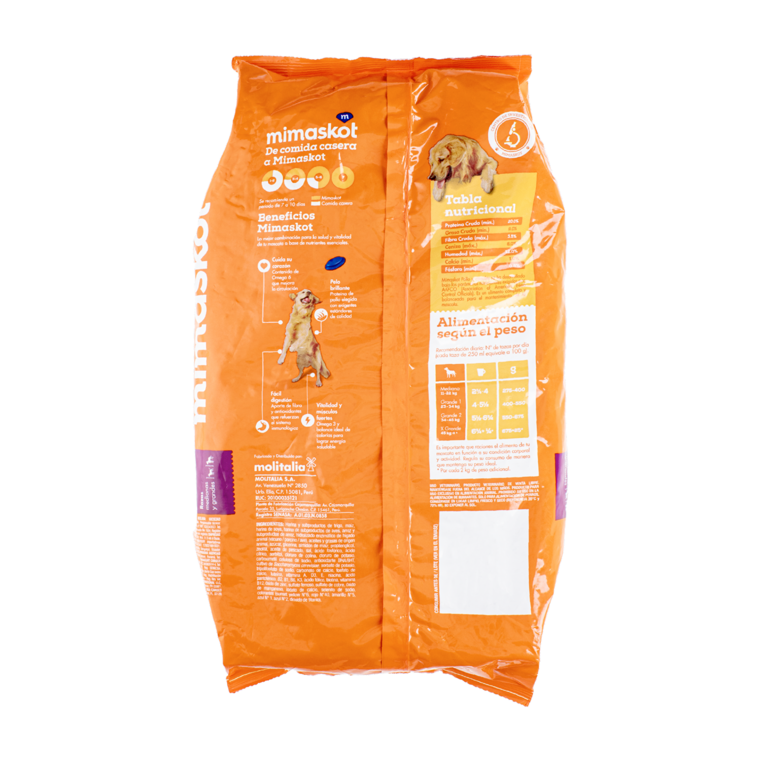 Alimento Para Perros Sabor A Pollo MIMASKOT 2 Kg
