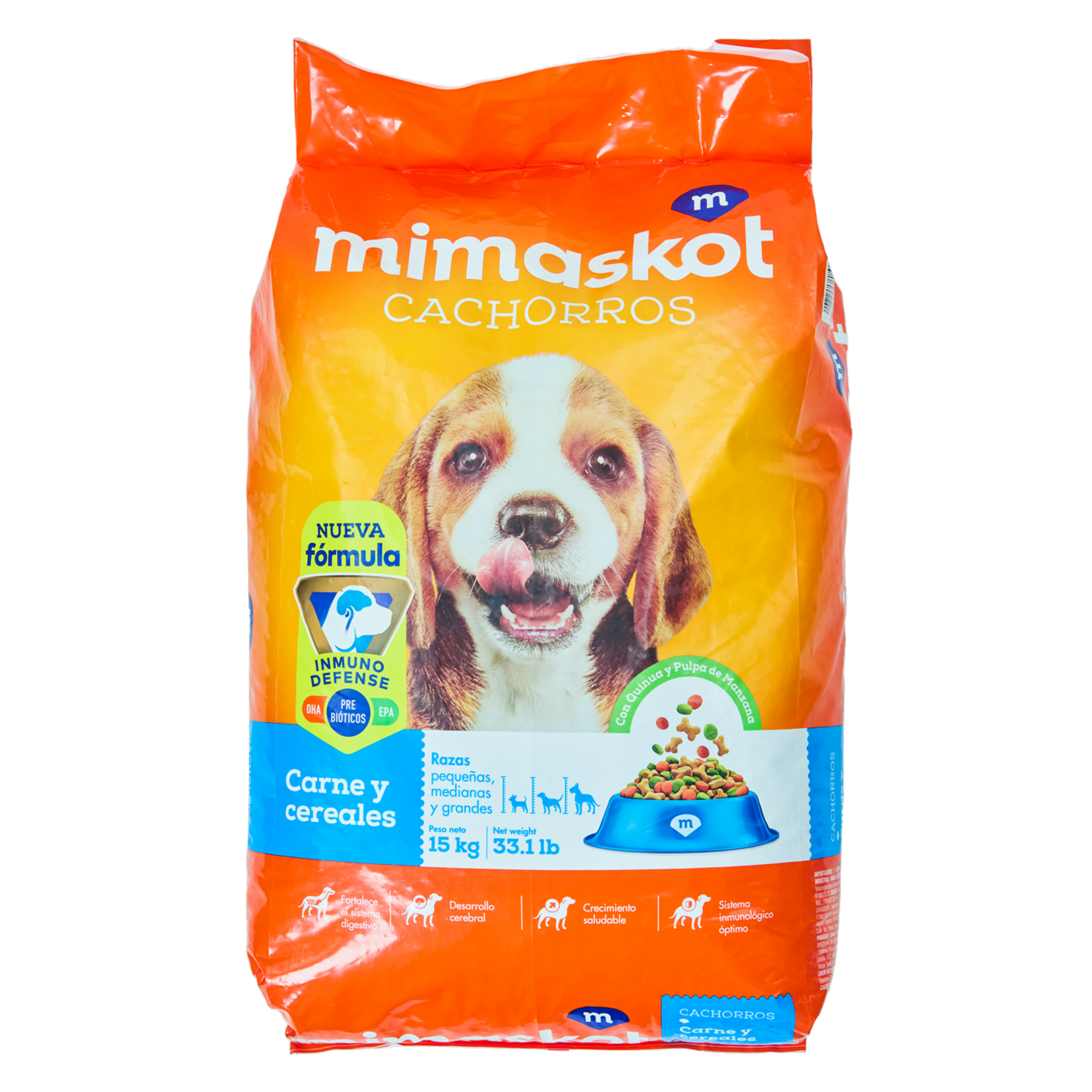 Alimento Para Perros Carne, Cereales Y Leche MIMASKOT 15 Kg