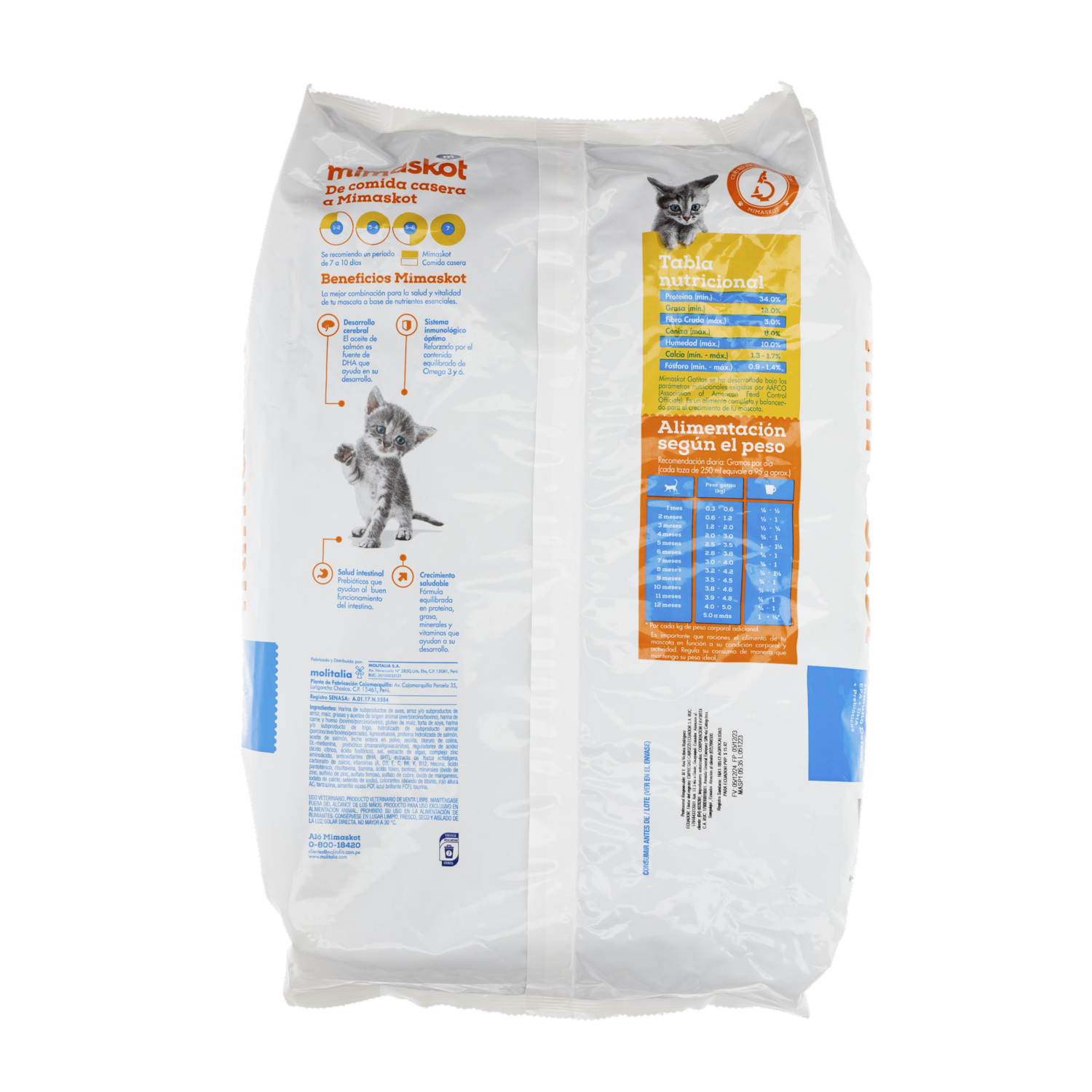 Alimento Para Gatos Cachorros MIMASKOT 3000 G