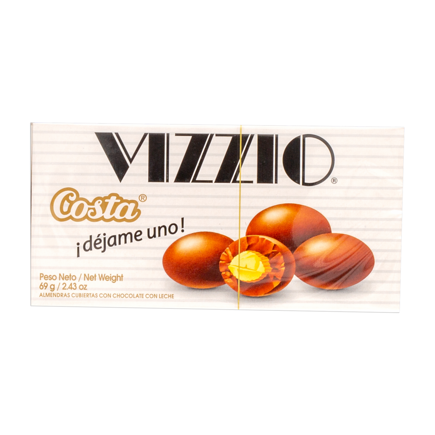 Chocolate Almendras Cubiertas Con Leche VIZZIO 69 G