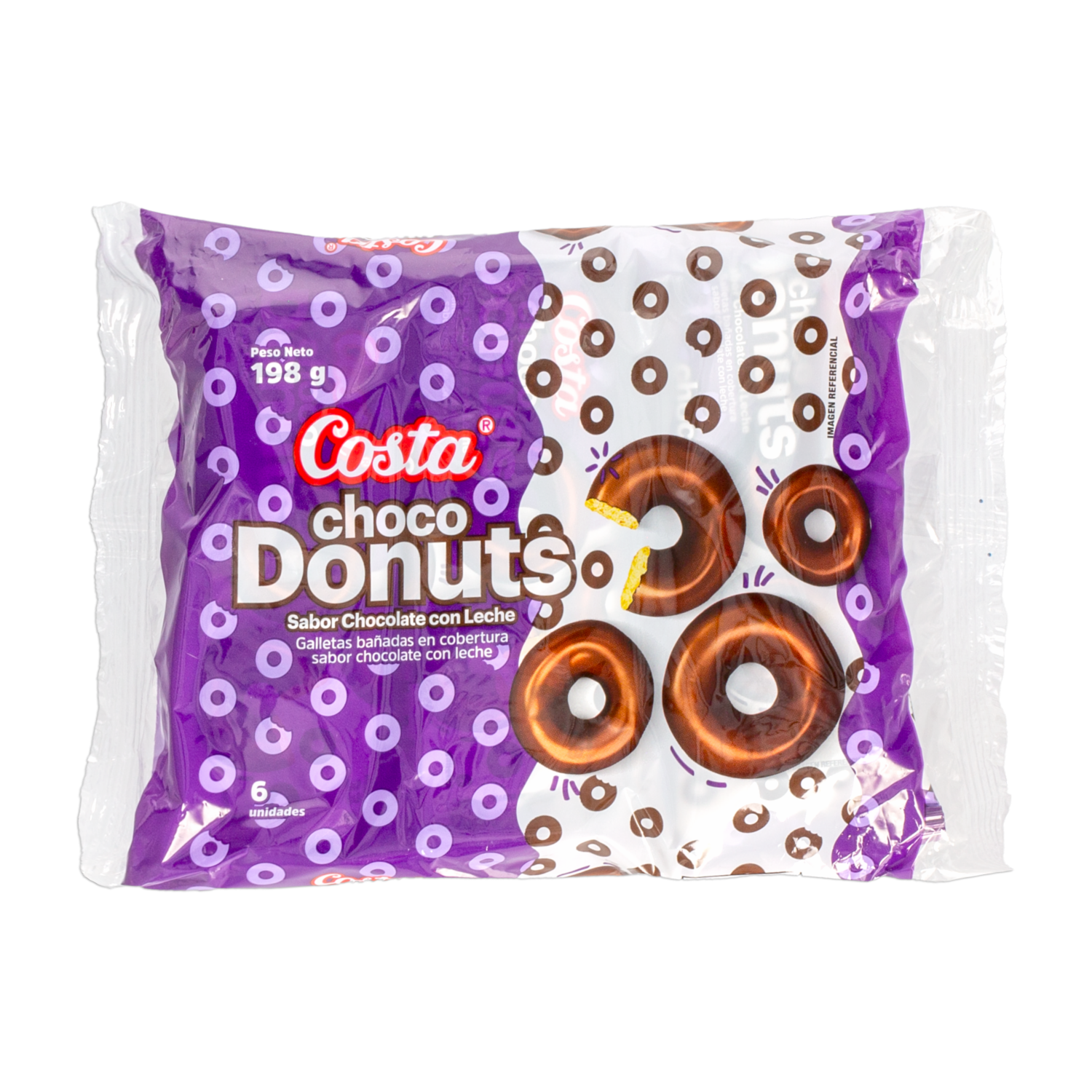 Galletas Dulces Recubiertas CHOCO DONUTS 198 G
