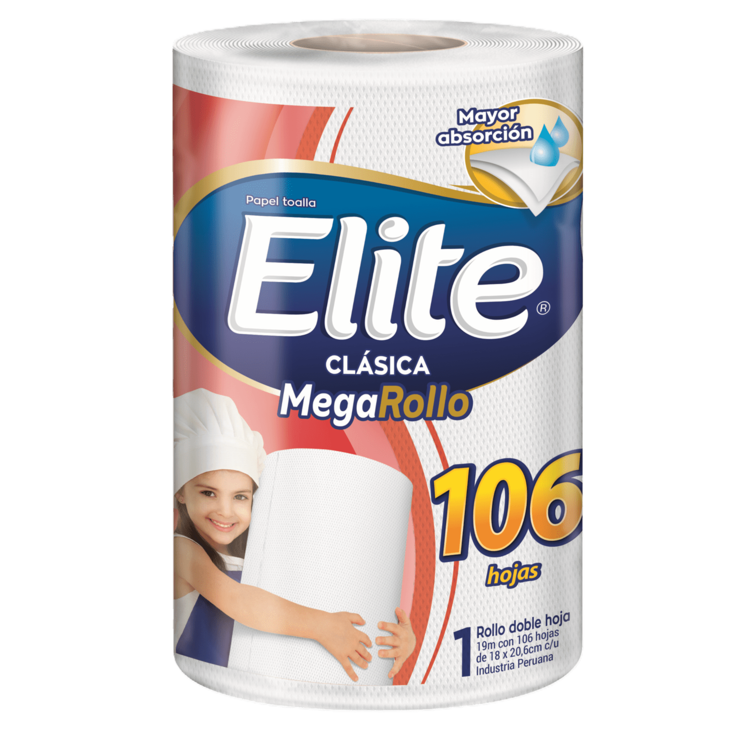 Toalla De Papel Desechable Megarollo ELITE 106 Hojas