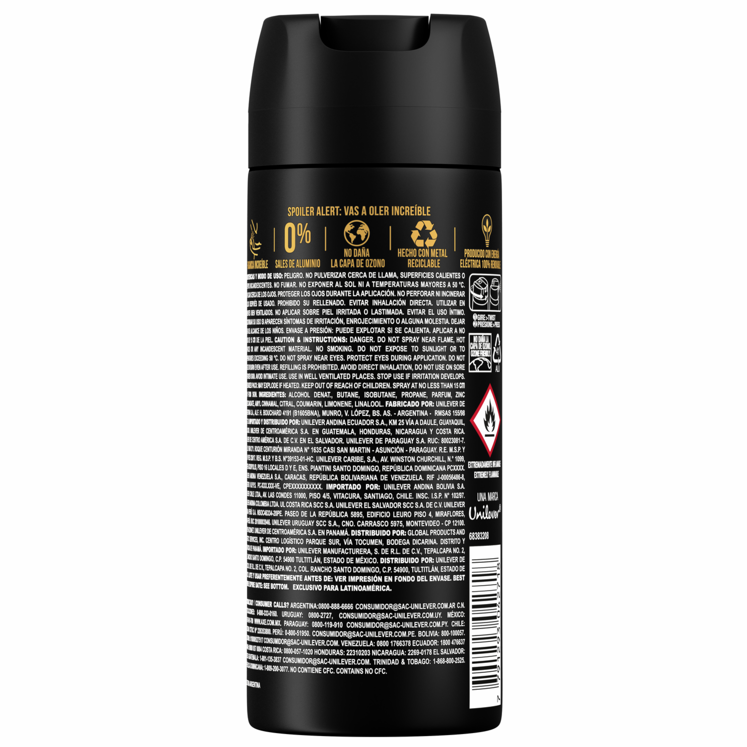 Desodorante En Aerosol Para Hombre Dark Temptation AXE 150 Ml