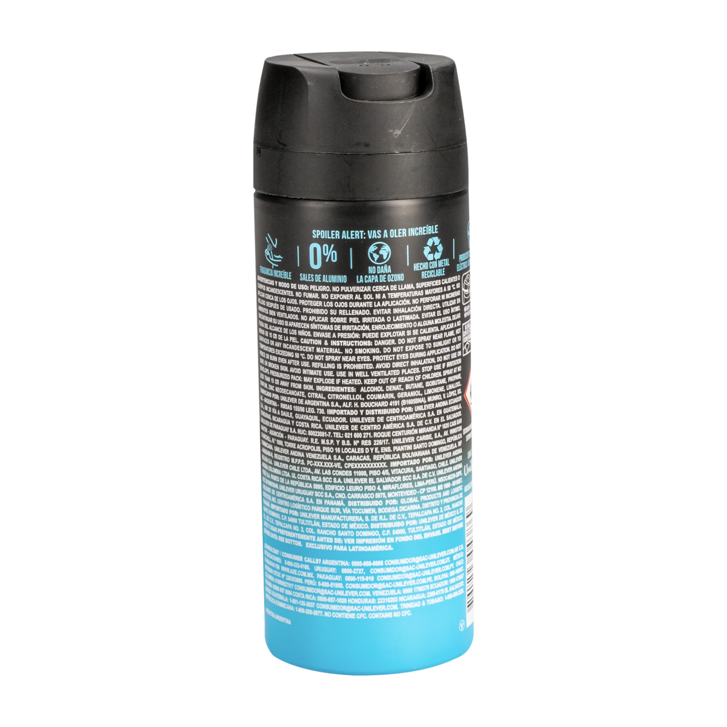 Desodorante En Aerosol Body Spray Ice Chill AXE 150 Ml